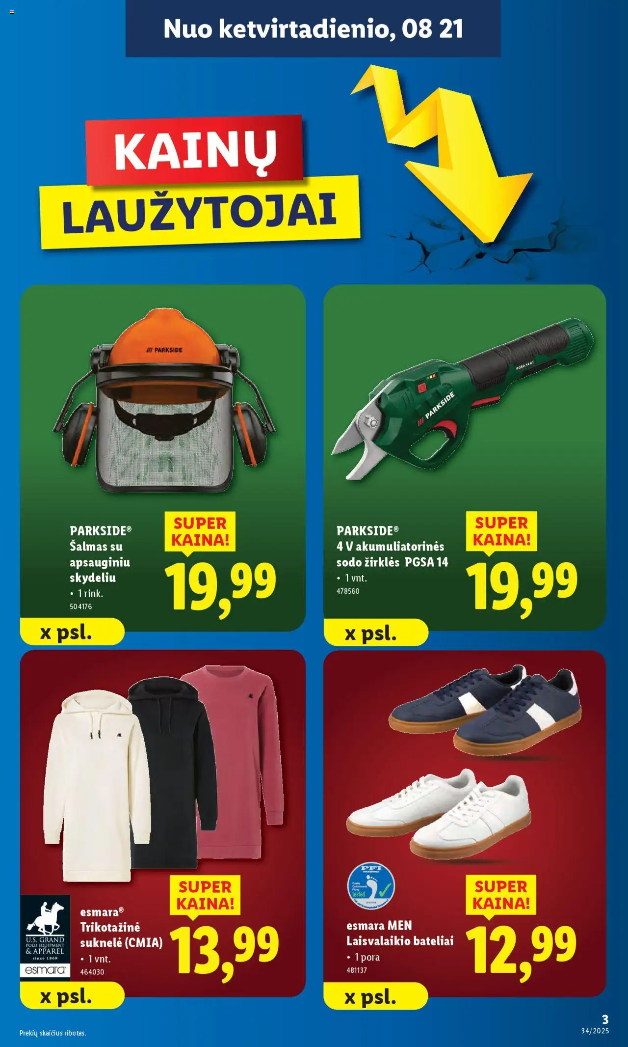 LIDL - Leidinys - Ne maisto prekių pasiūlymai│galioja nuo 18.08.2025 | Puslapis: 3 | Prekių: Suknelė