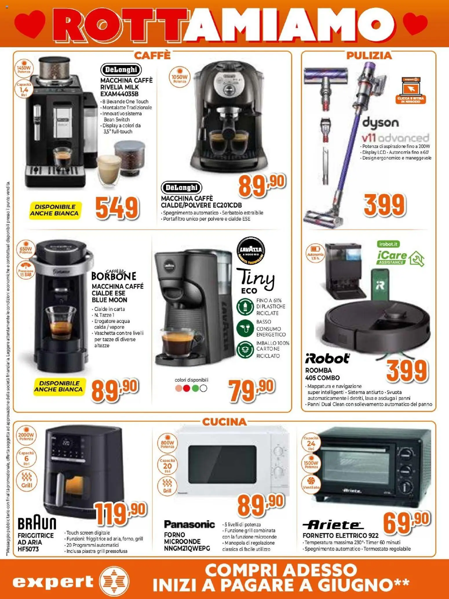 Volantino Expert del 29.01.2026 | Pagina: 9 | Prodotti: Microonde, Forno, Lavazza, Navigazione