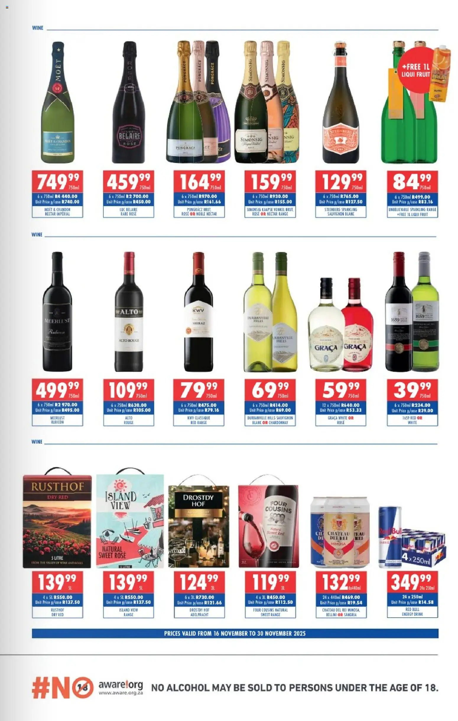 New Ultra Liquors catalogue – valid from 16.11.2025 | Page: 4 | Products: Iron, Wine, Fruit