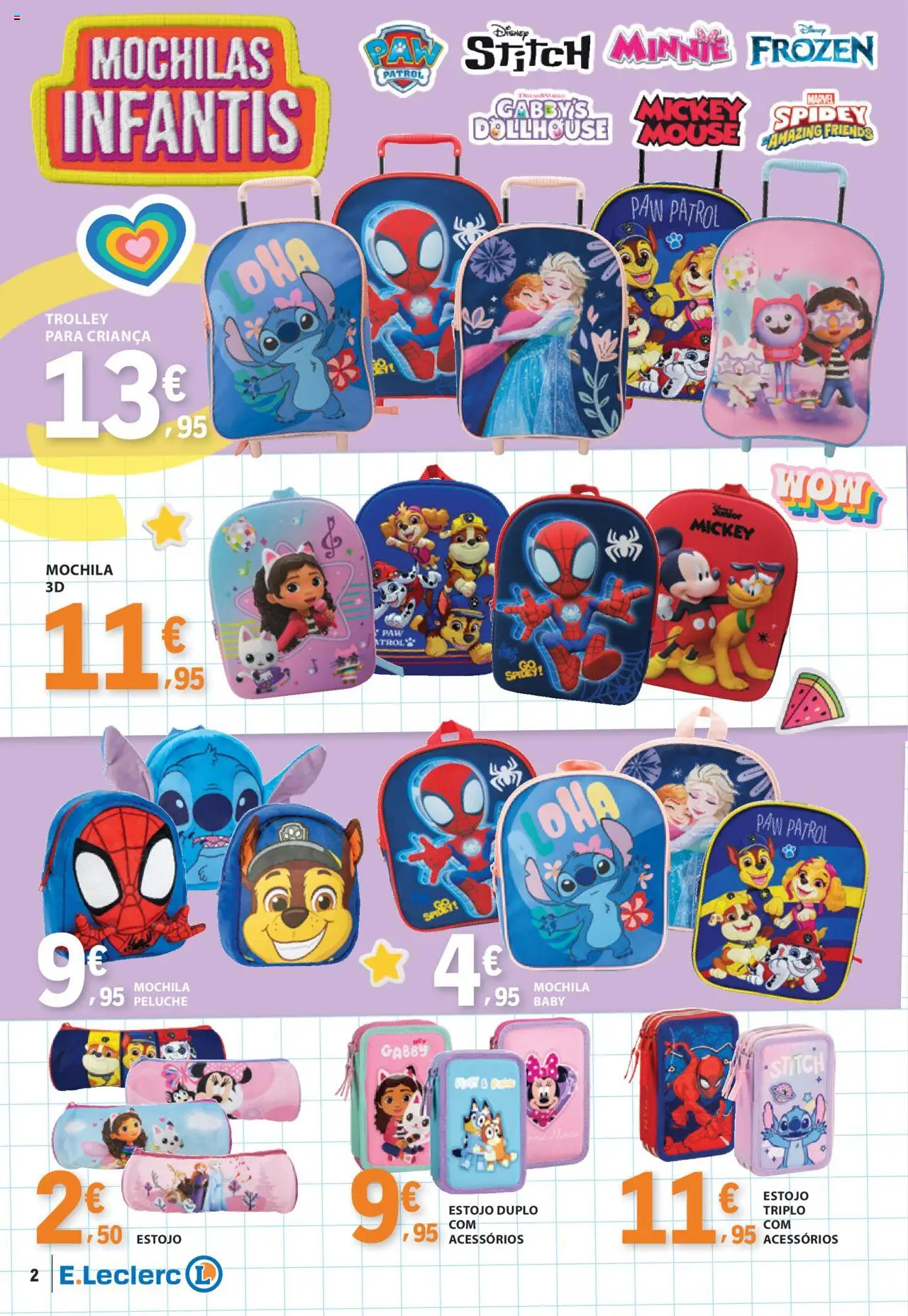 E.Leclerc - Folheto Regresso Aulas │ válido de 05.08.2025 | Página: 2 | Produtos: Mochila, Mochilas