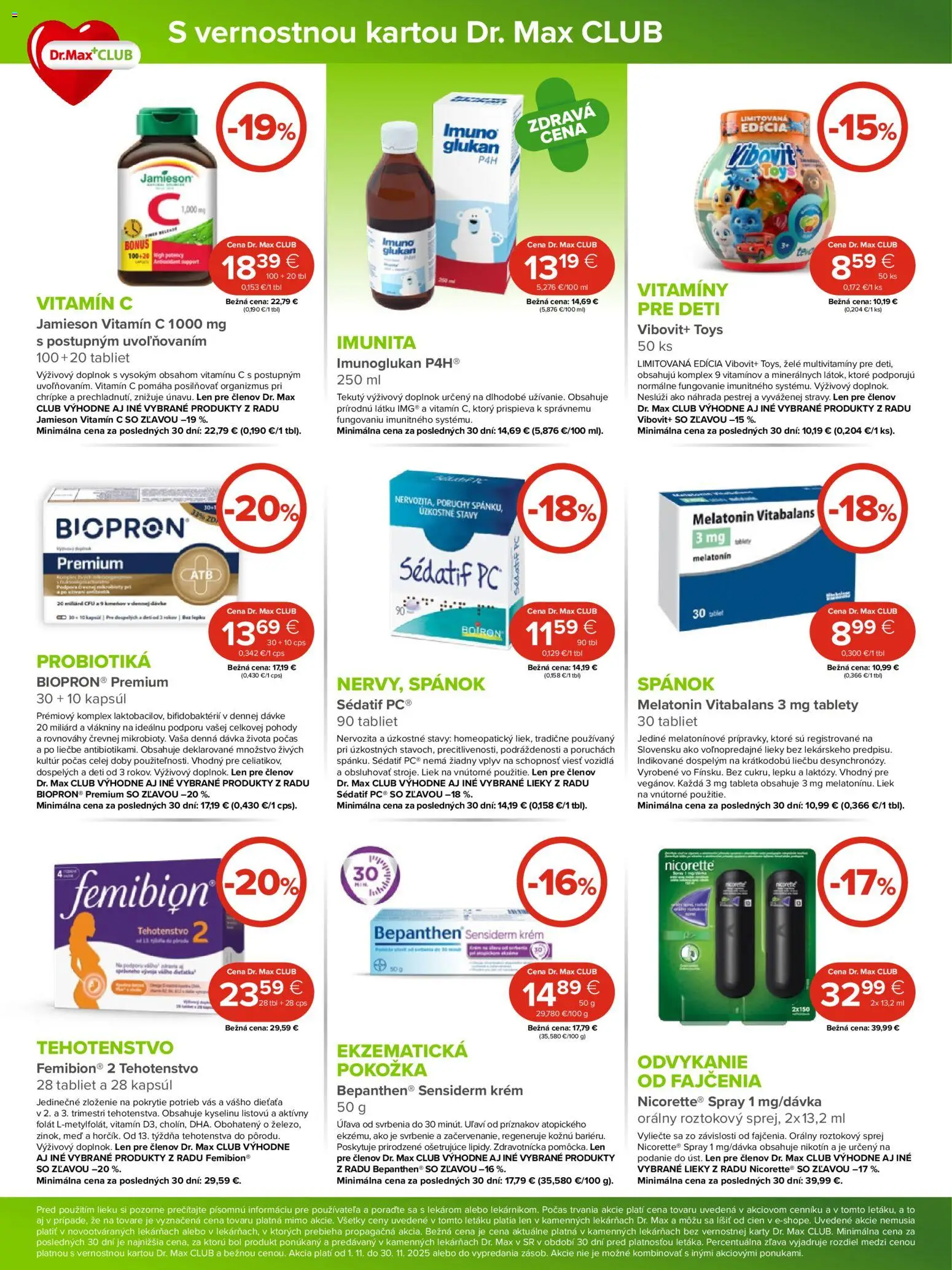 Nové Dr. Max akcie – leták je platný od 01.11.2025 | Strana: 8 | Produkty: Tablet, PC, Med