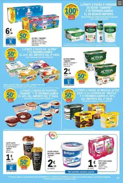 Vista previa E.Leclerc folleto válido desde el 25.03.2026 | Página: 15 | Productos: Mousse, Leche, Yogur, Té