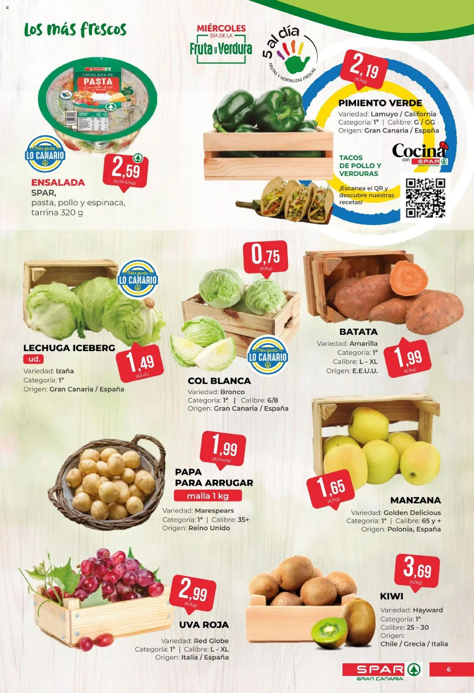 Spar - folleto │ válido desde el 14.11.2025 | Página: 6 | Productos: Σφουγγαρίστρα, Kiwi, Manzana, Tacos