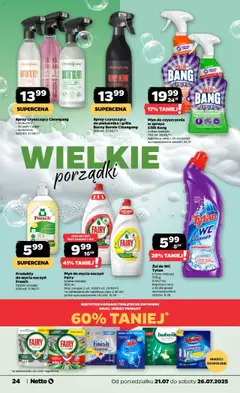 Netto gazetka - Spożywcza od 21.07.2025 | Strona: 24 | Produkty: Cleaner, Fairy, Finish, Płyn do mycia naczyń
