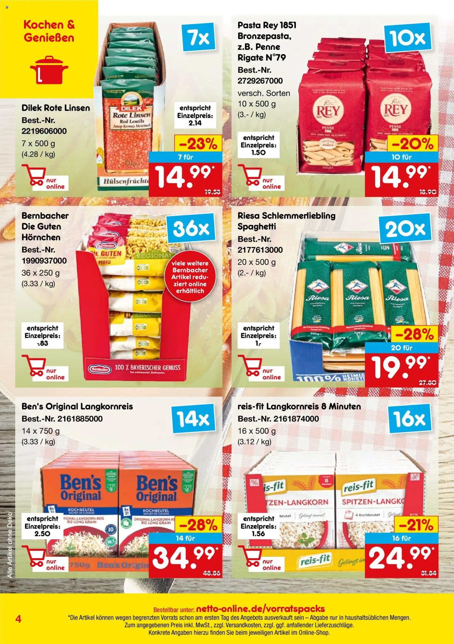 Netto Marken-Discount Online-Sonderangebote – gültig ab 01.02.2026 | Seite: 4 | Produkte: Pasta