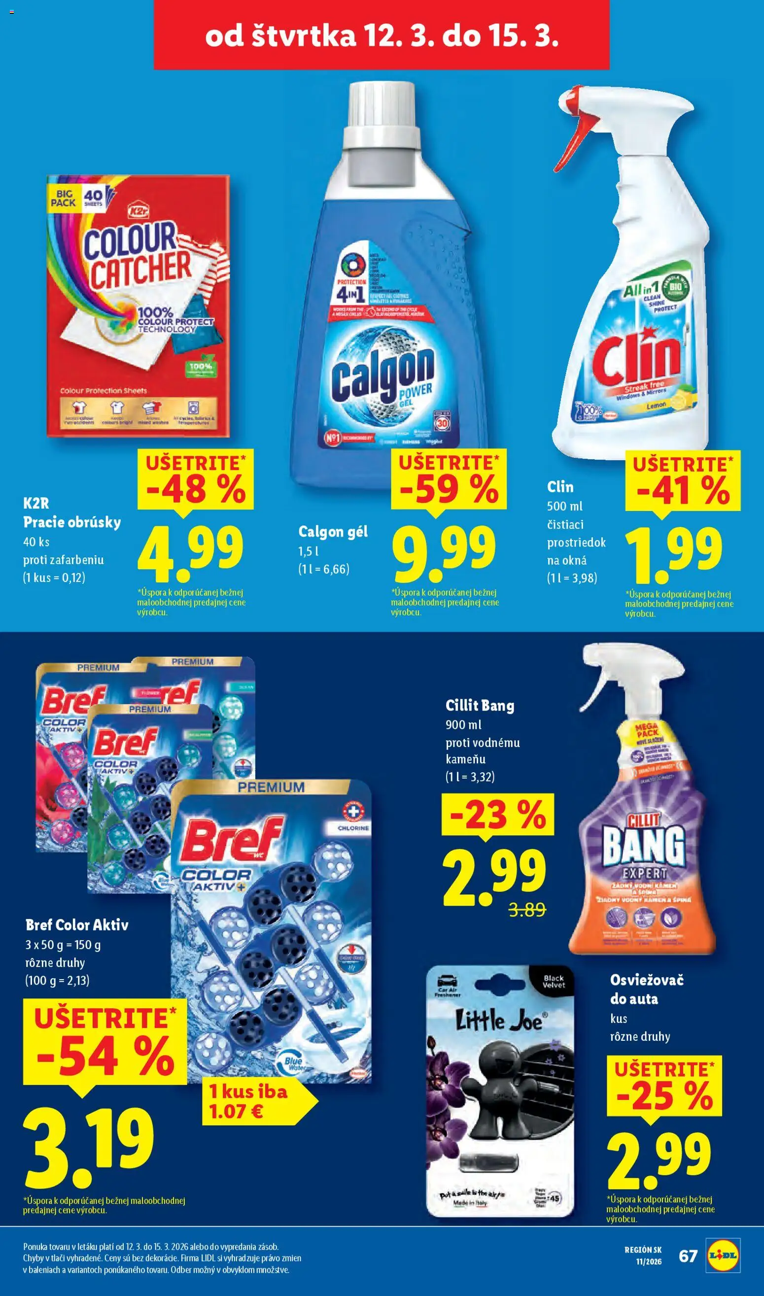 Nové Lidl akcie – leták je platný od 12.03.2026 | Strana: 25 | Produkty: Čistiaci prostriedok