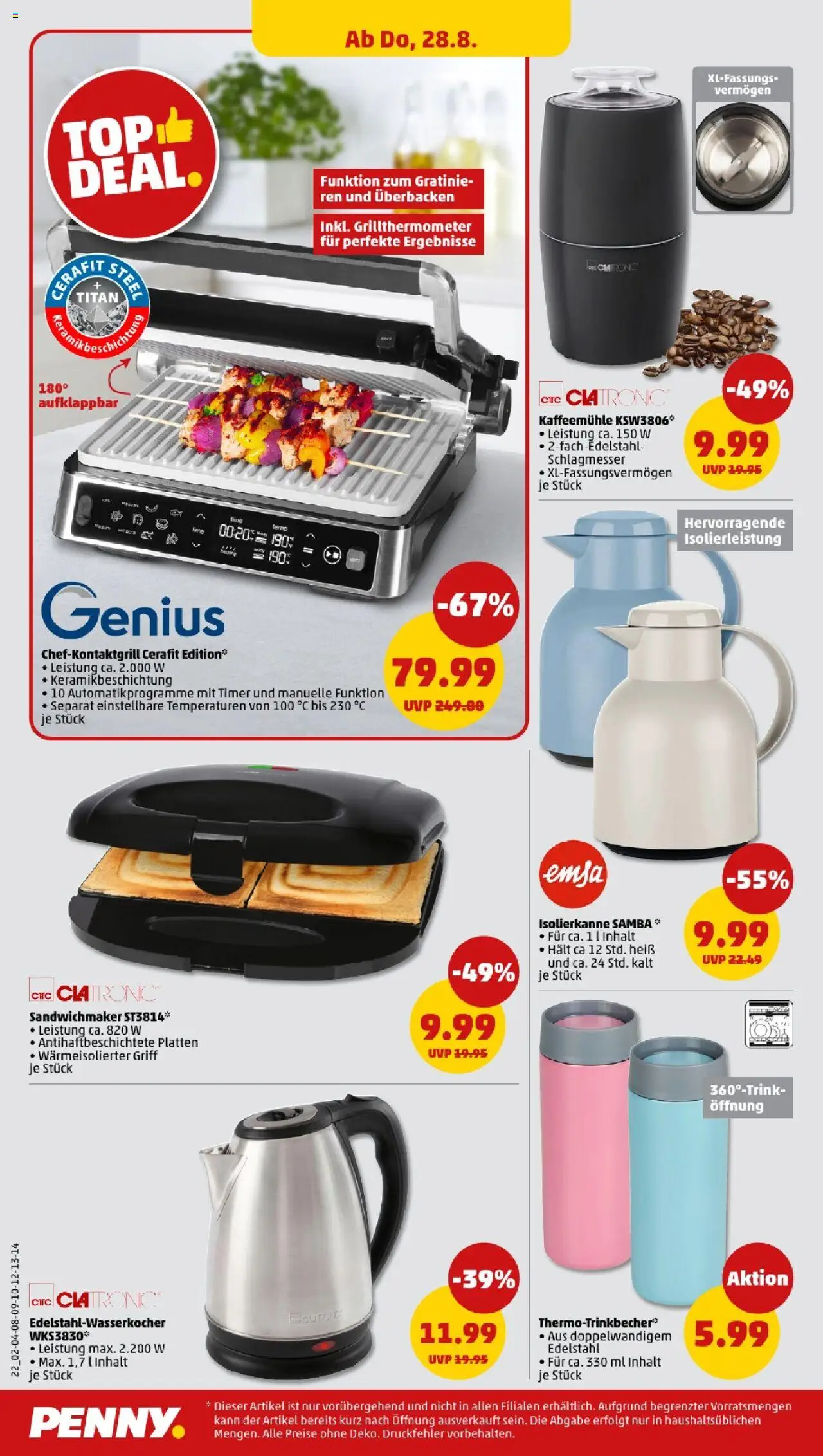Penny - Thüringen  - gültig ab dem 25.08.2025 | Seite: 22 | Produkte: Sandwichmaker