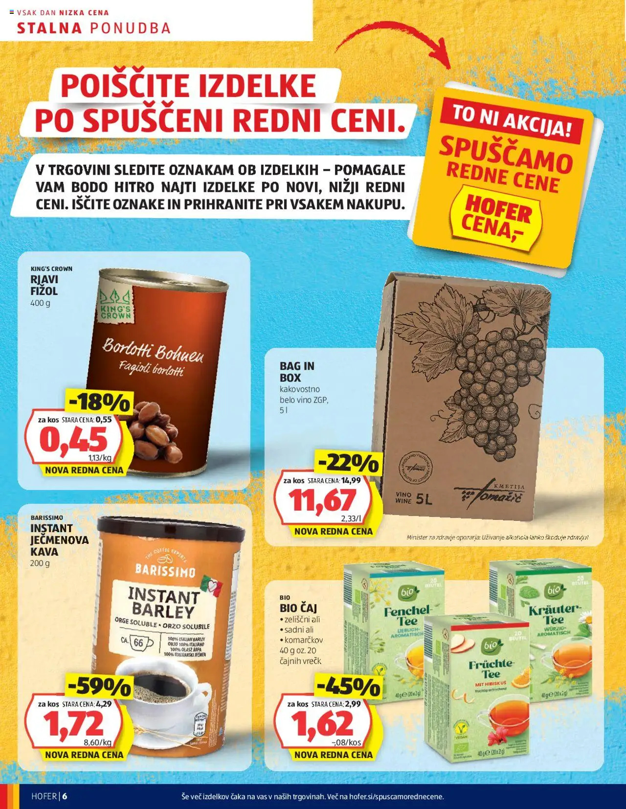 Novi Hofer katalog ponudbe – veljaven od 09.10.2025 | Stran: 6 | Izdelki: Kos, Kava, Vino, Caj
