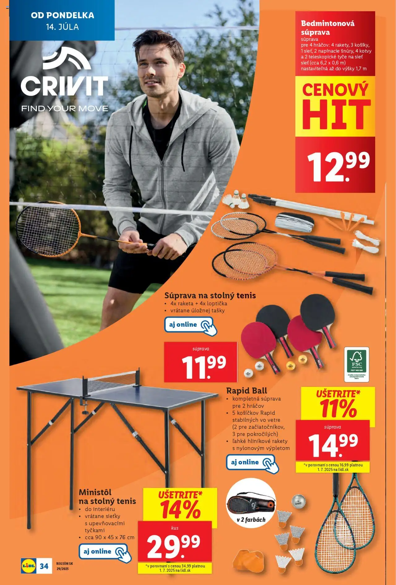 Lidl leták │ platný od 14.07.2025 | Strana: 38 | Produkty: Raketa