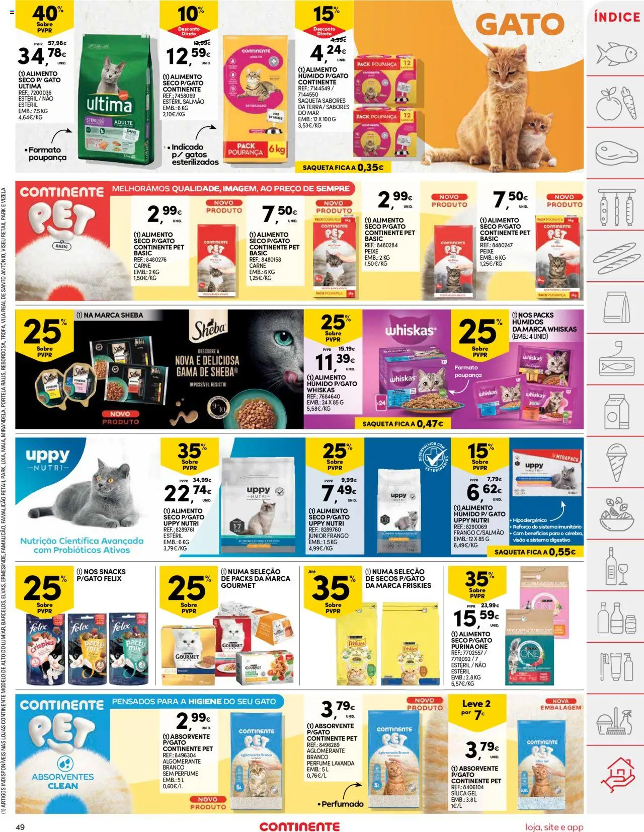 Continente folheto │ válido de 05.08.2025 | Página: 49 | Produtos: Purina one, Probióticos, Peixe, Carne