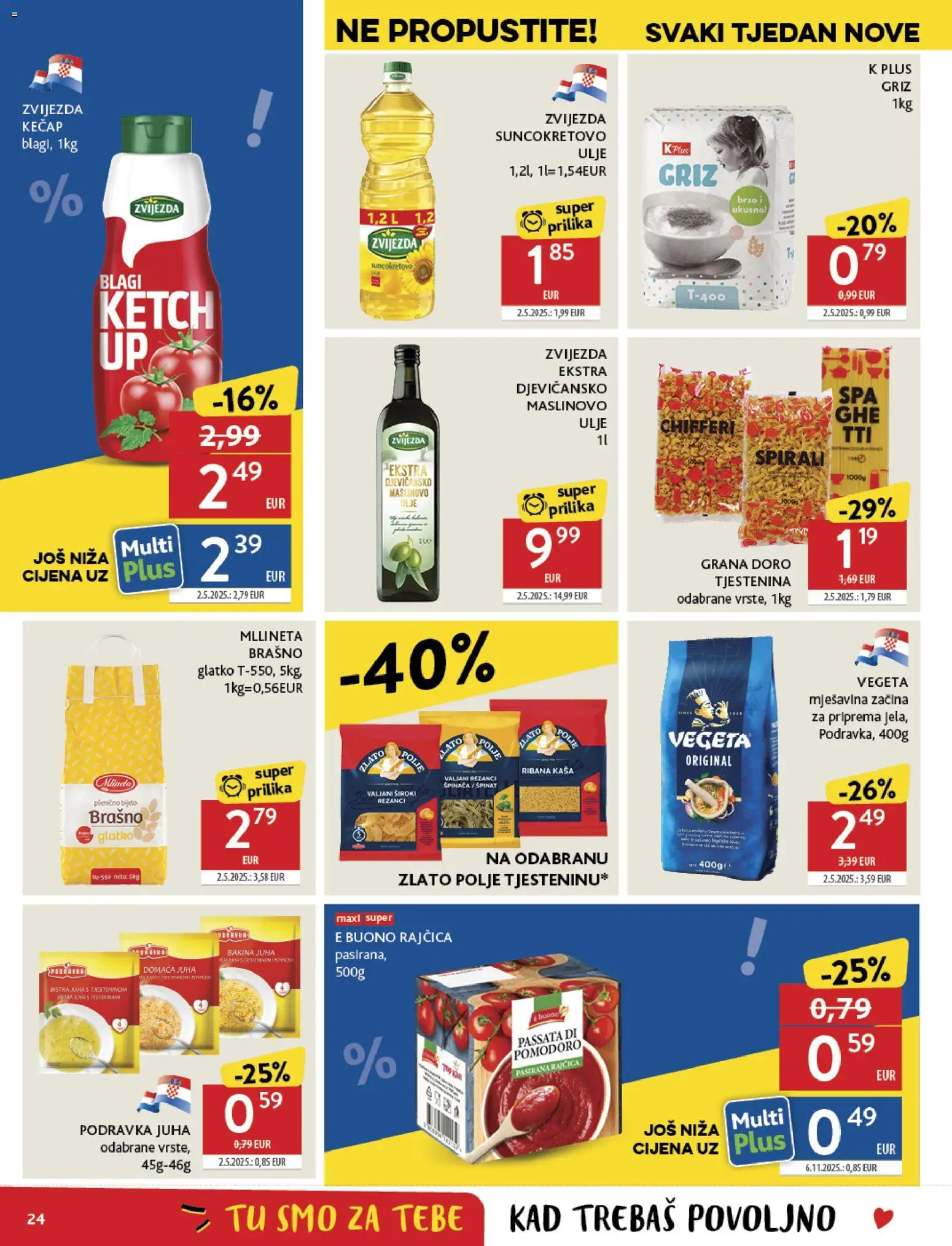 Konzum katalog | vrijedi od 07.01.2026 | Stranica: 24 | Proizvodi: Griz, Tjestenina, Vegeta, Rajčica