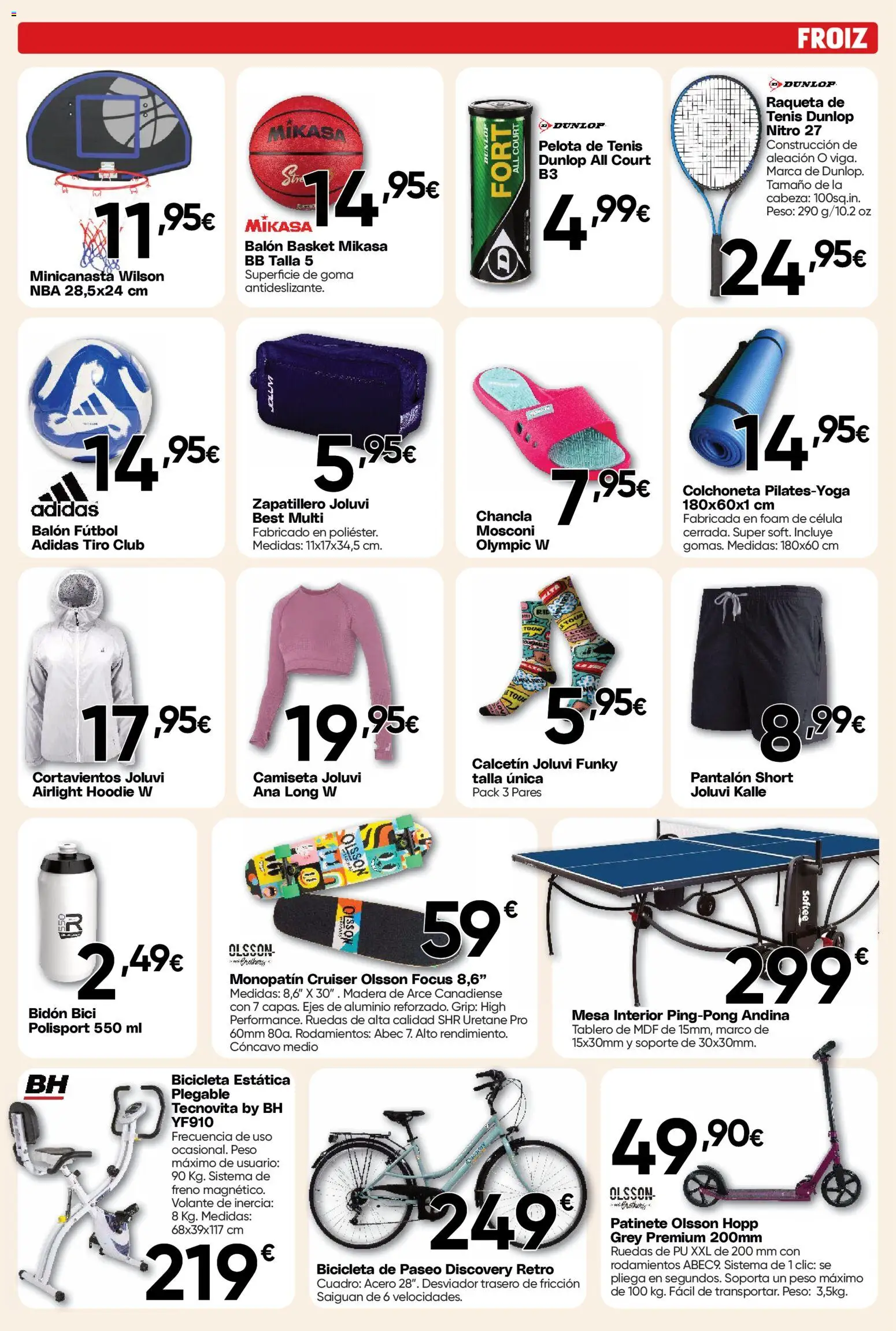 Froiz - Folleto Hiper │ válido desde el 23.04.2026 | Página: 8 | Productos: Bicicleta, Peso, Mesa, Colchoneta