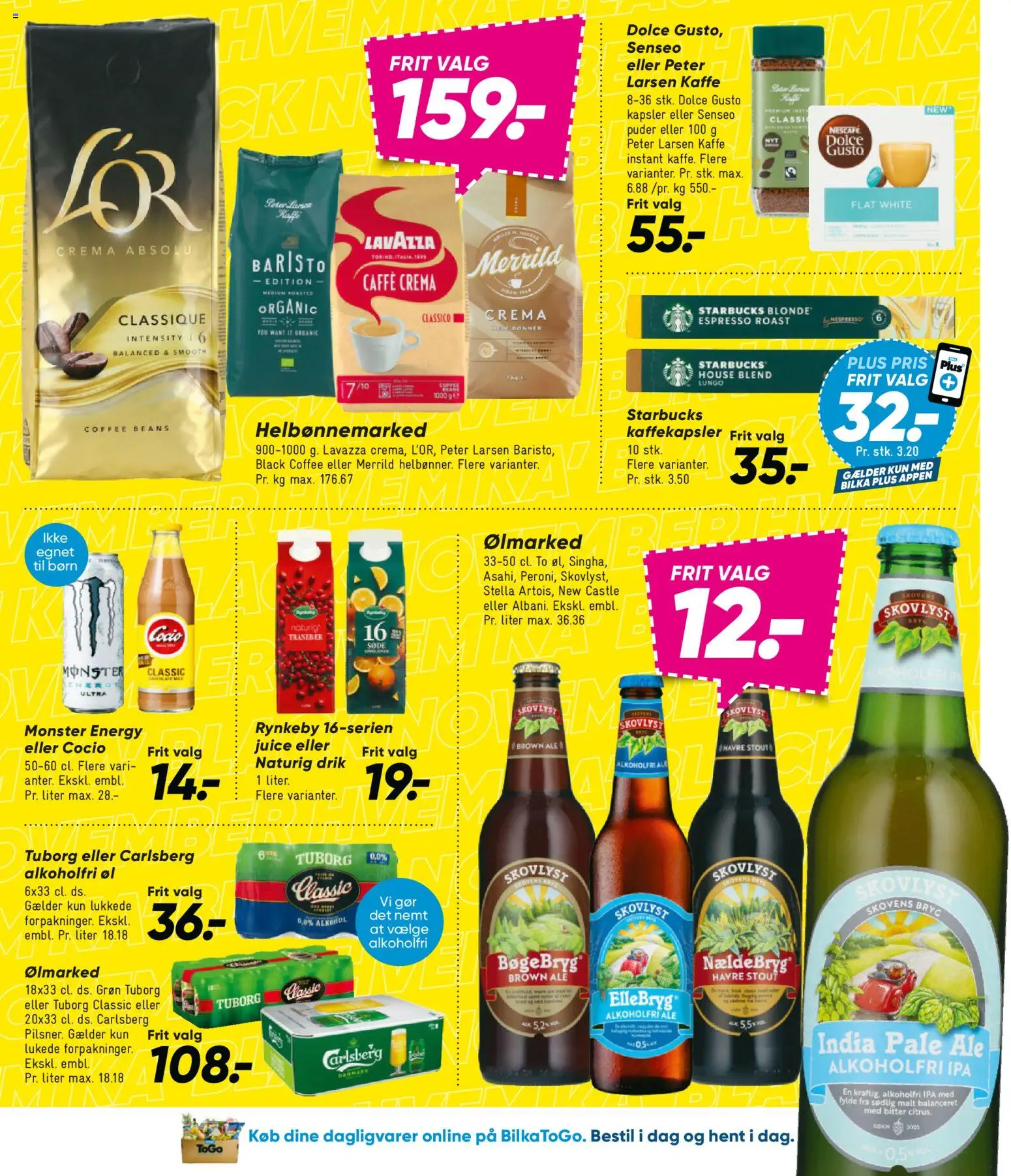 Bilka tilbudsavis – gyldig fra 14.11.2025 | Side: 36 | Produkter: Kaffe, Juice, Øl