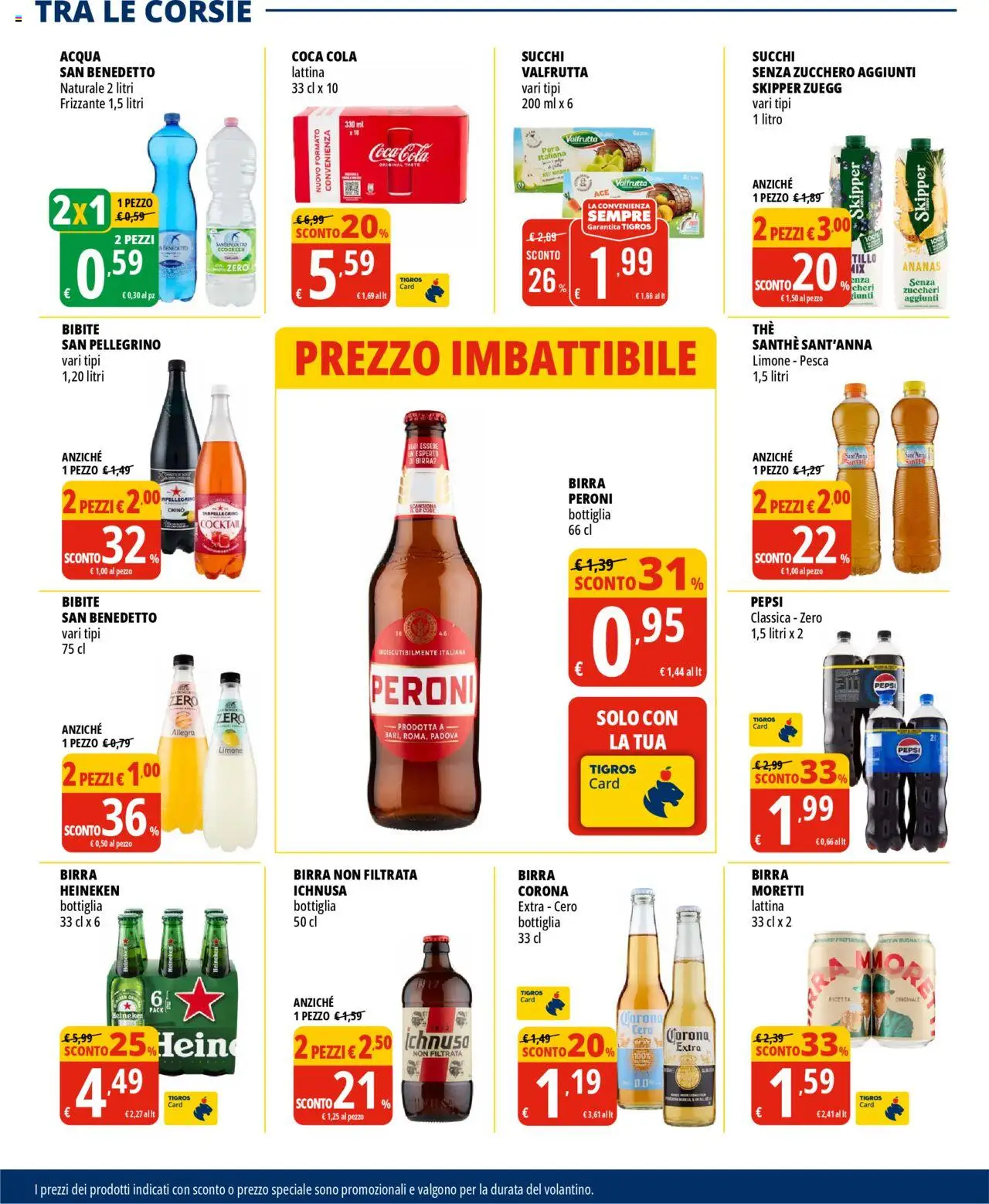 Volantino Tigros del 14.10.2025 | Pagina: 22 | Prodotti: Zucchero, Ananas, Pera, Heineken