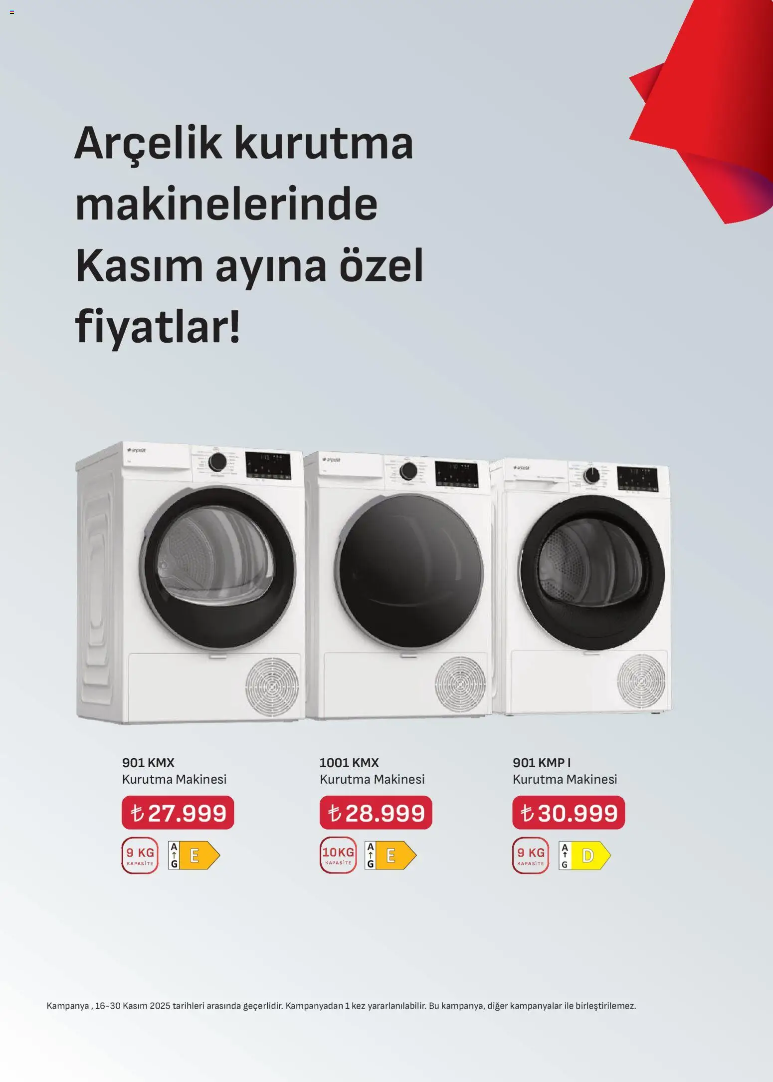 Arçelik Katalog - 16.11.2025 tarihinden itibaren geçerlidir | Sayfa: 28 | Ürünler: Kurutma makinesi