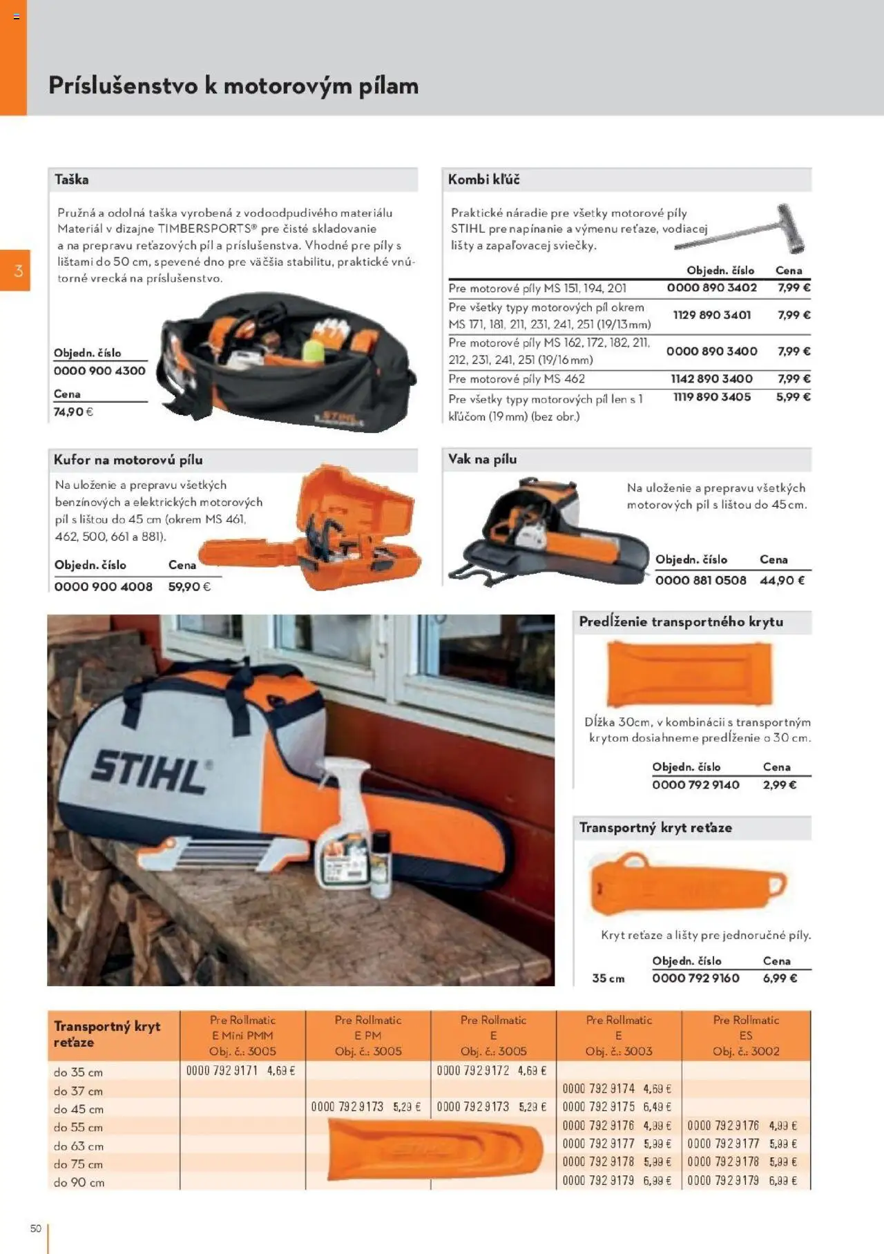 Nové STIHL akcie – leták je platný od 29.09.2025 | Strana: 50 | Produkty: Náradie, Kufor, Taška