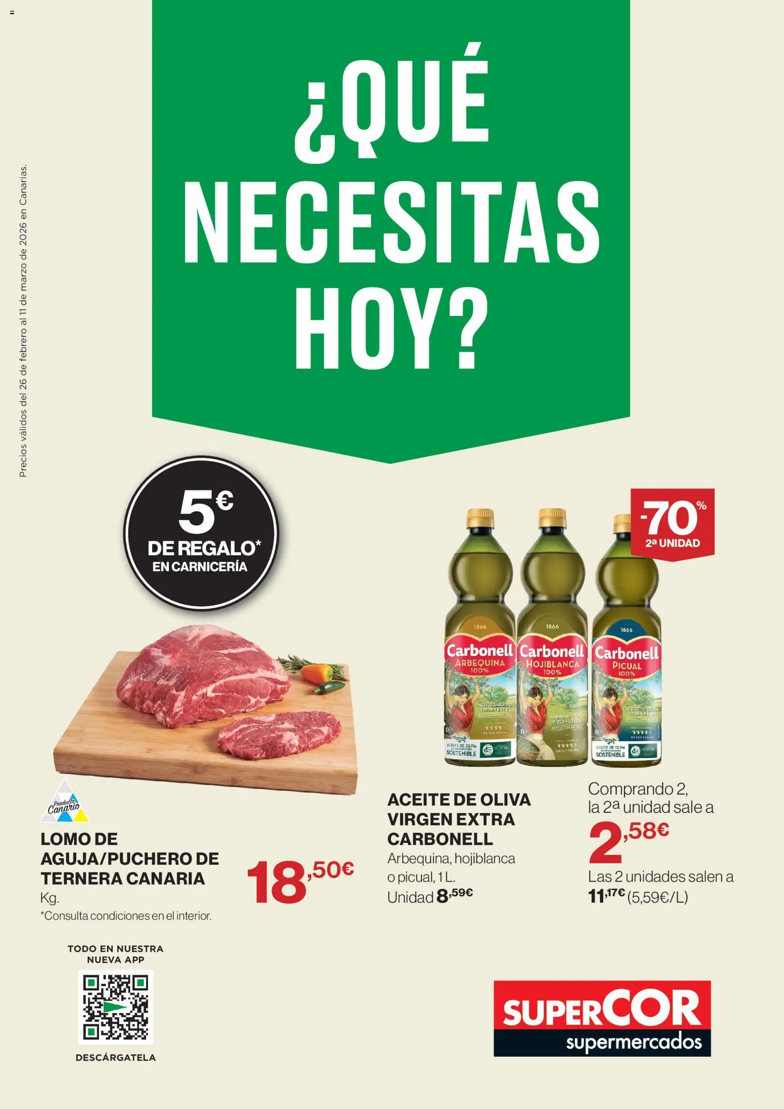 Supercor Canarias │ válido desde el 26.02.2026 | Página: 1 | Productos: Aceite, Aceite de oliva, Aceite de oliva virgen extra