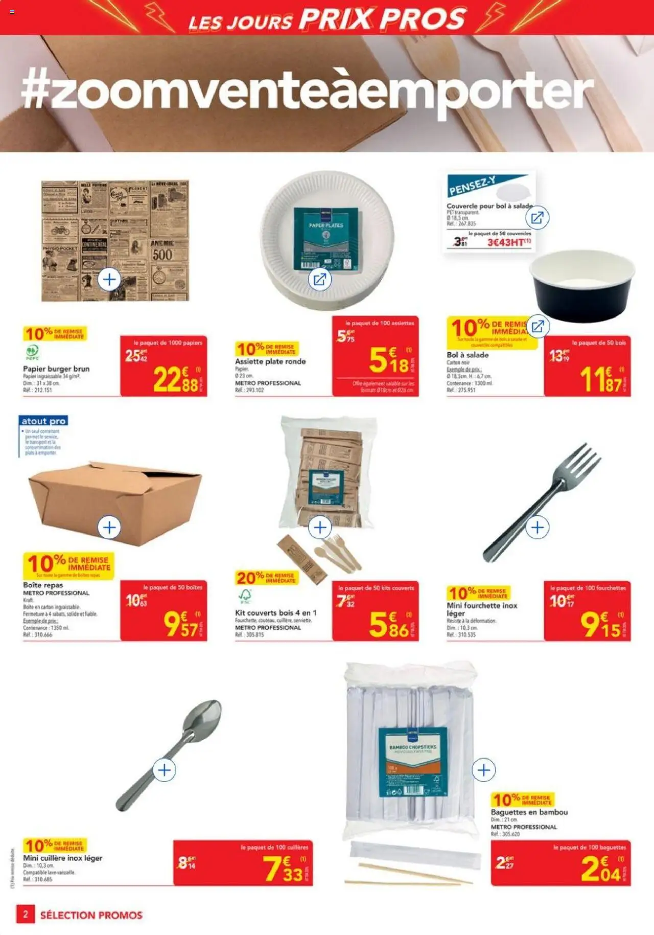  | Page: 2 | Produits: Salade, Cuillères, Fourchettes, Bol