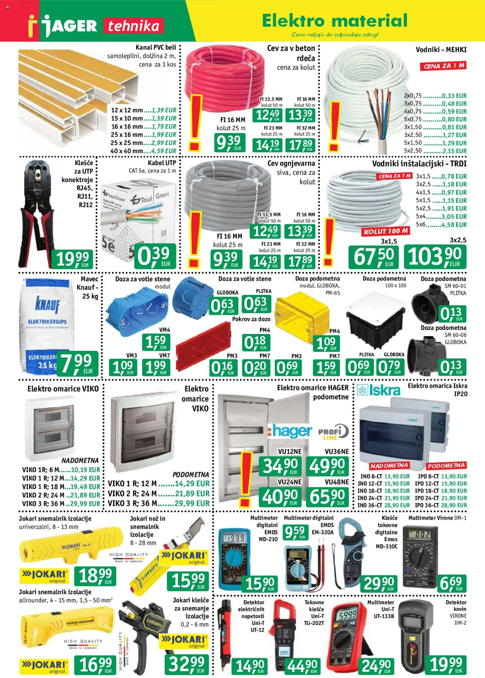 Novi Jager katalog ponudbe – veljaven od 11.02.2026 | Stran: 2 | Izdelki: Kabel, Nož, Kos, Beton