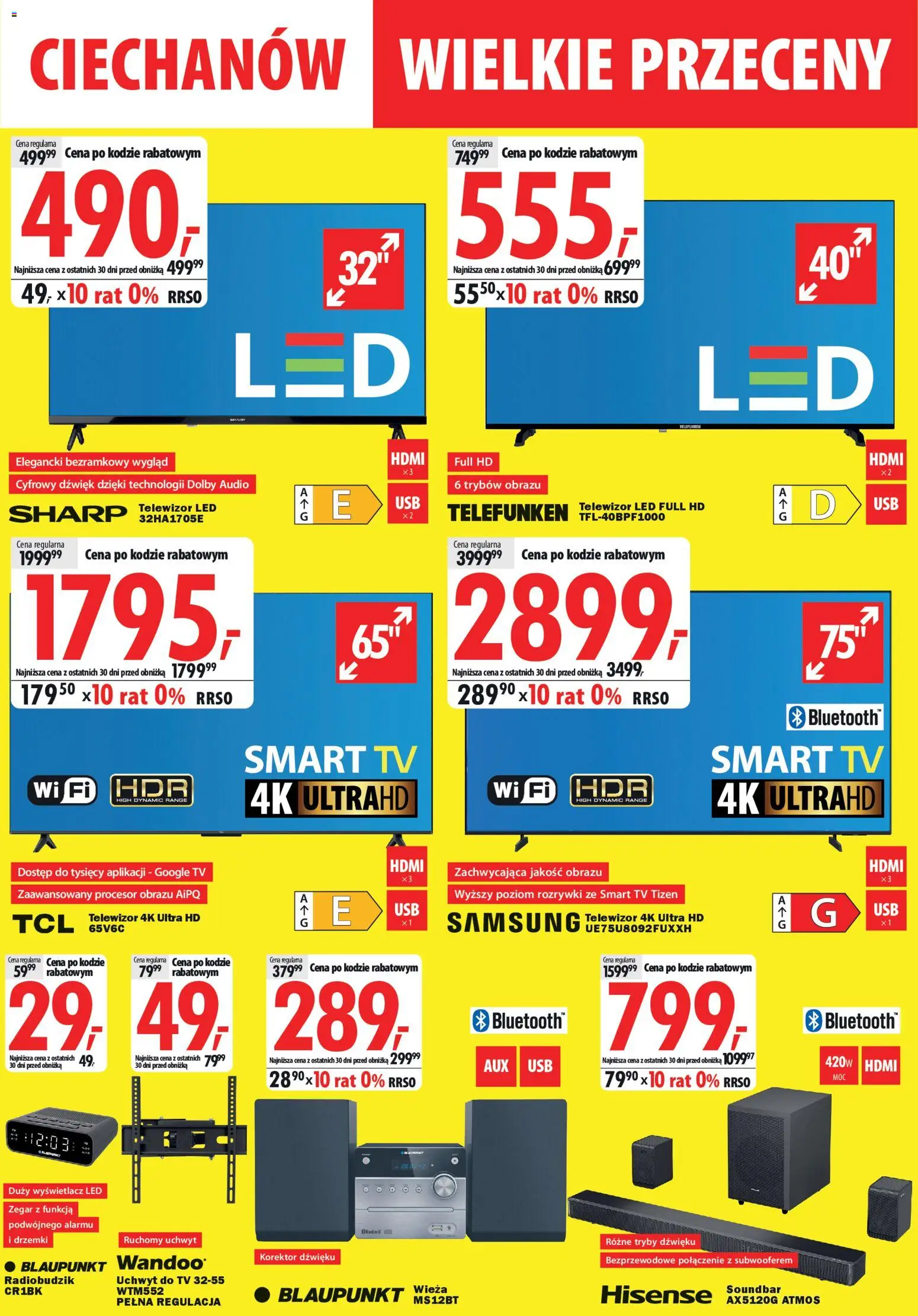 Mediaexpert Gazetka - Wielkie przeceny Ciechanów  od 27.11.2025 | Strona: 2 | Produkty: Telewizor, Zegar, Korektor, Soundbar