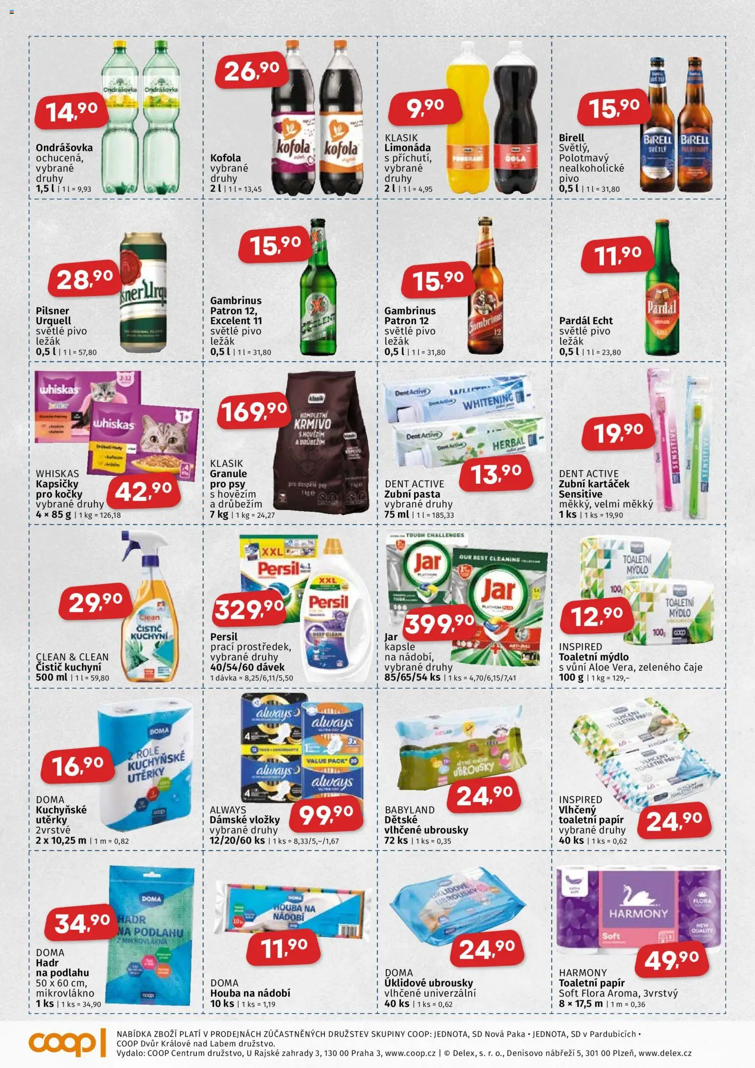 Coop leták - Východočeský region od 14.01.2026 | Strana: 4 | Produkty: Vlhčené ubrousky, Nádobí, Excelent 11, Persil