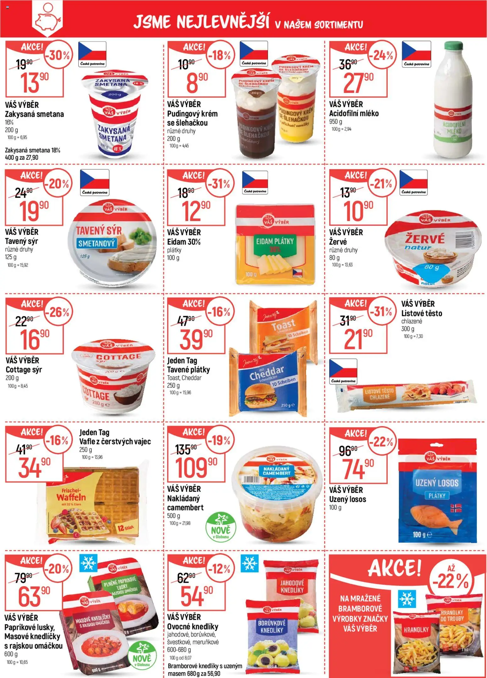 Globus leták od 08.04.2026 | Strana: 3 | Produkty: Sýr, Hranolky, Zakysaná smetana, Camembert