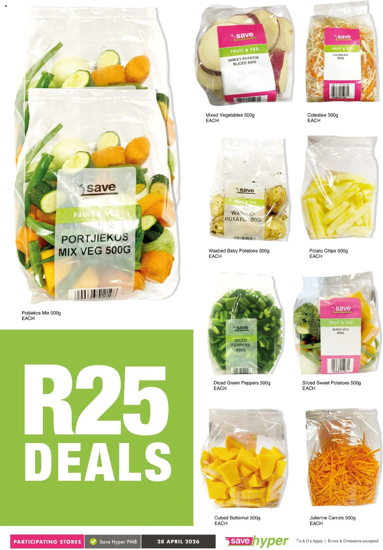 New Save catalogue – valid from 28.04.2026 | Page: 2 | Products: Chips, Desmaquilante, Carrots, Fruit