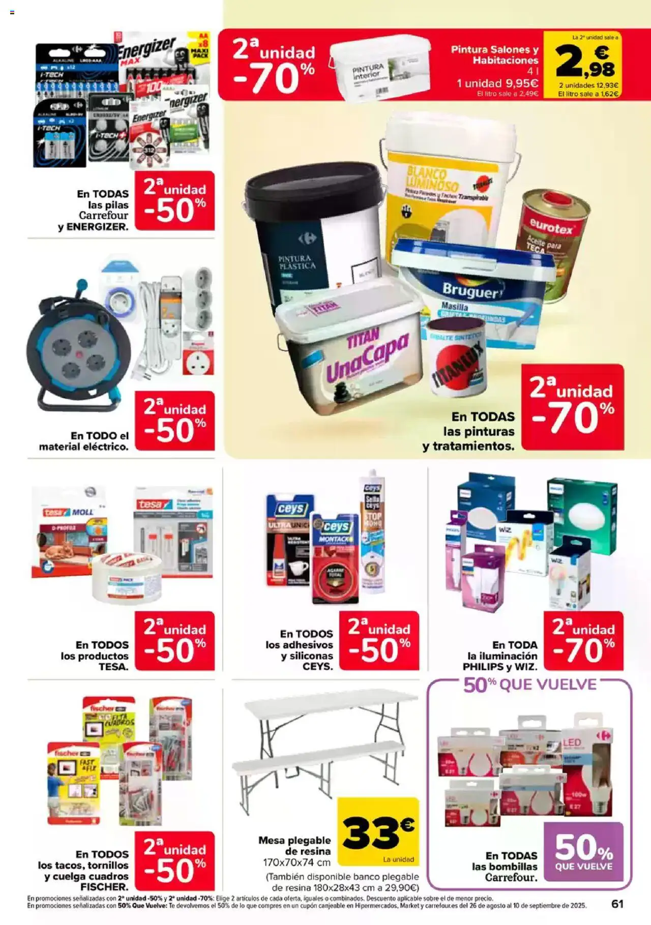 Carrefour folleto │ válido desde el 08.08.2025 | Página: 65 | Productos: Aceite, Té, Galette de chaise, Mesa
