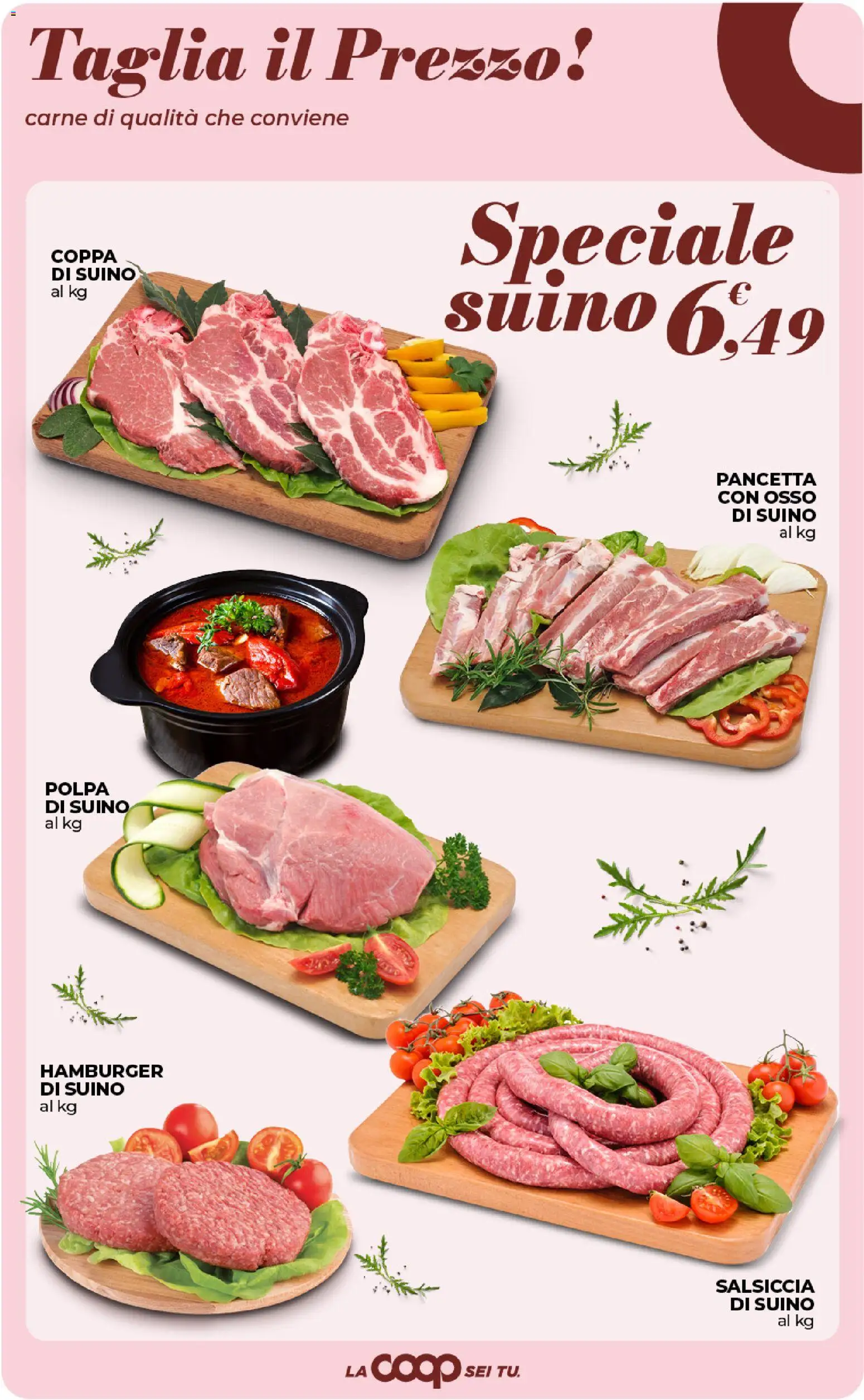 Volantino COOP del 27.01.2026 | Pagina: 16 | Prodotti: Pancetta, Suino, Salsiccia, Hamburger