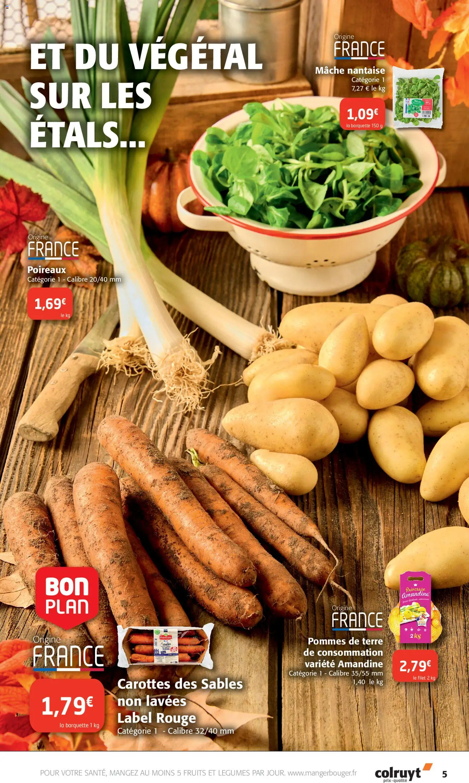 {H1} | Page: 5 | Produits: Carottes, Mâche, Poireaux, Pommes de terre