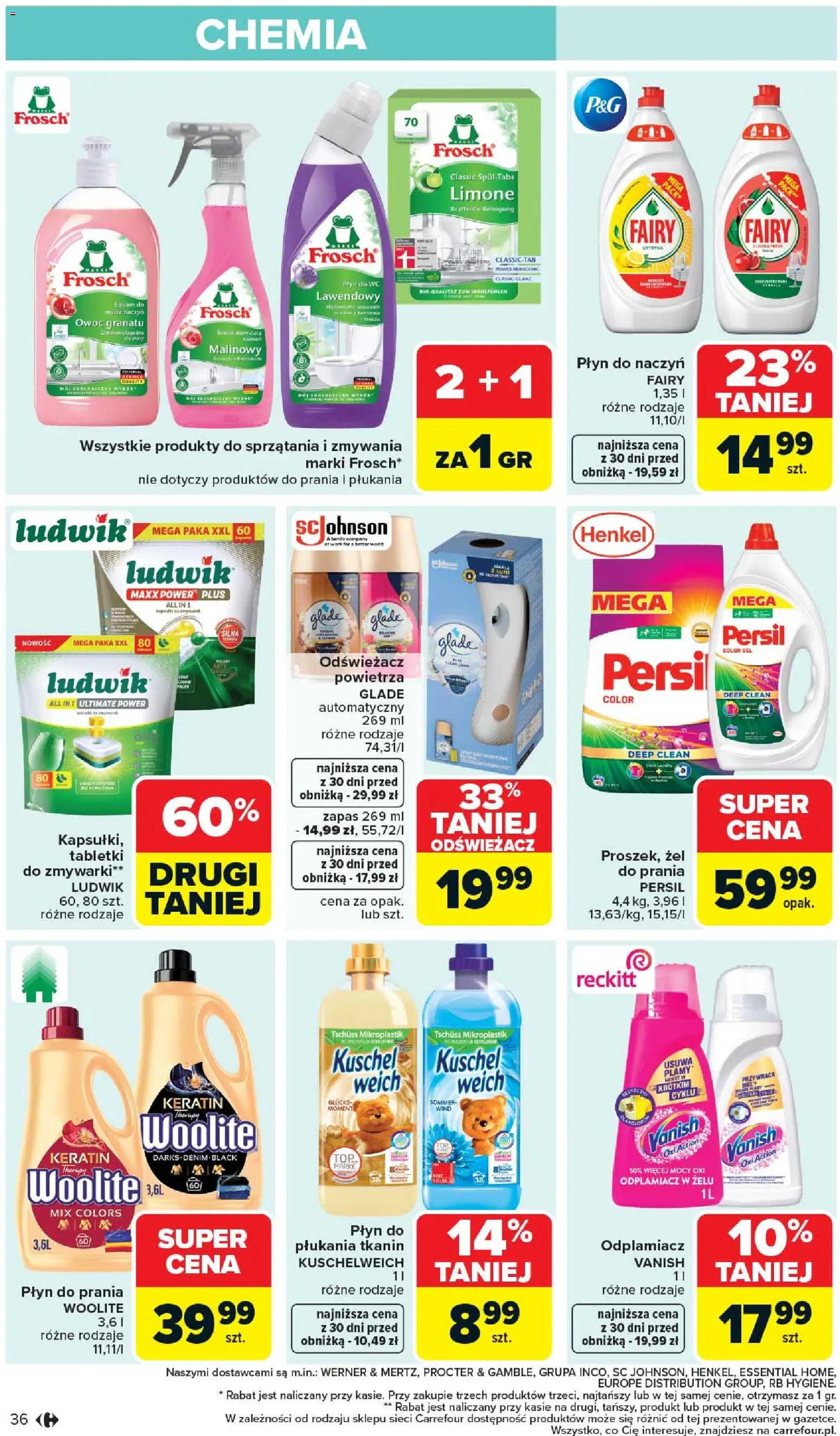 Carrefour gazetka od 20.04.2026 | Strona: 38 | Produkty: Odświeżacz, Vanish, Persil, Fairy