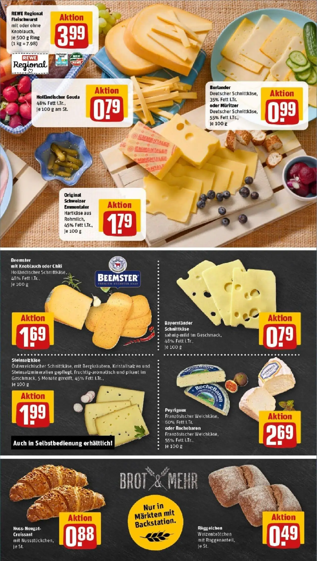 Rewe prospekt Lüdinghausen	 - gültig ab dem 15.06.2025 | Seite: 9 | Produkte: Käse, Croissant, Chili, Brot