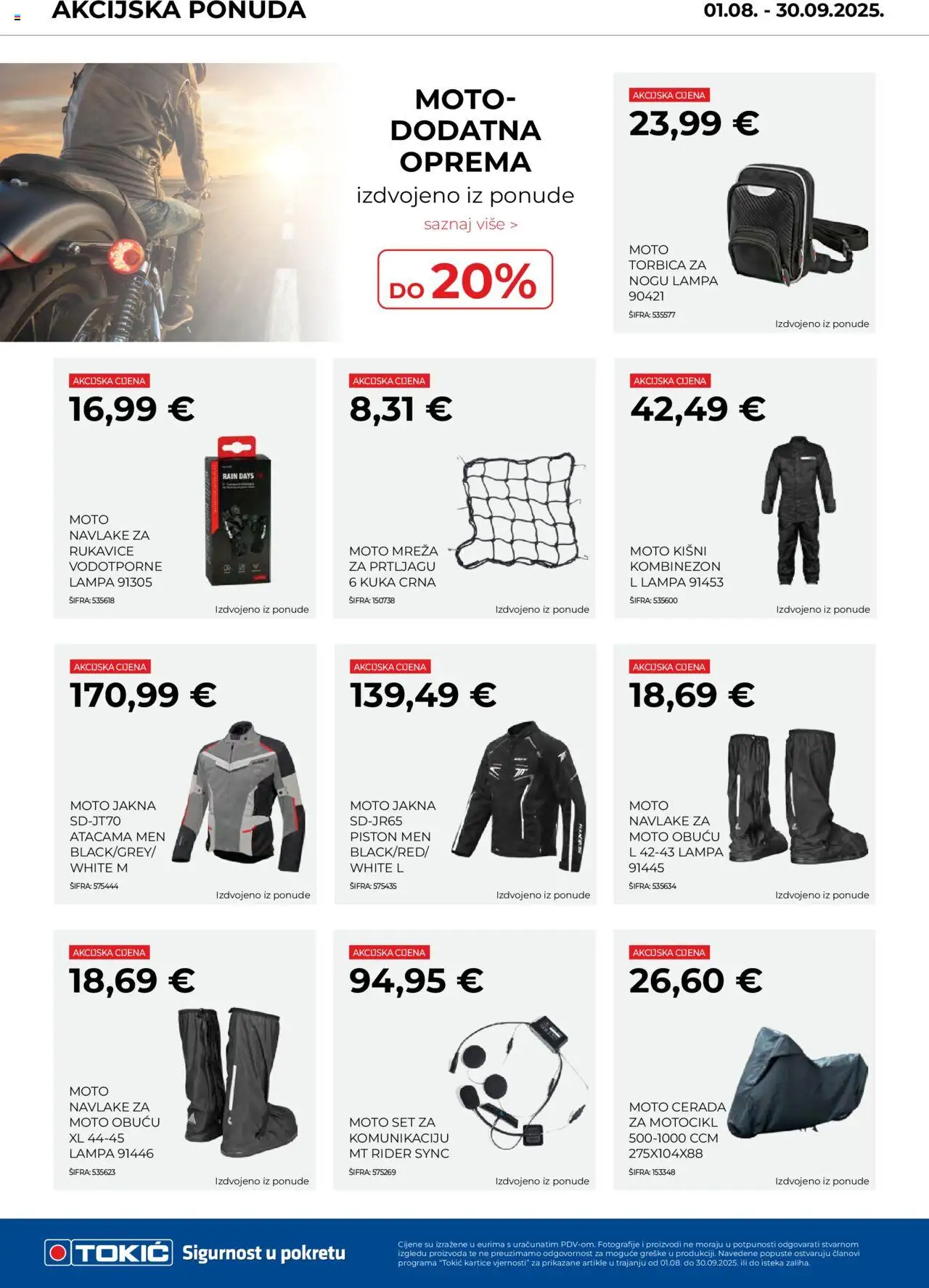 Tokić katalog | vrijedi od 18.08.2025 | Stranica: 9 | Proizvodi: Jakna, Kombinezon, Torbica, Rukavice
