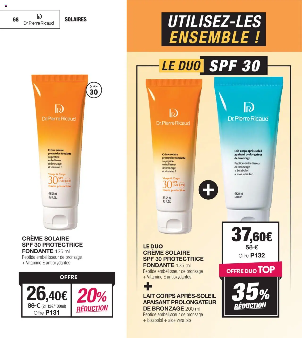  | Page: 68 | Produits: Crème solaire, Lait, Crème