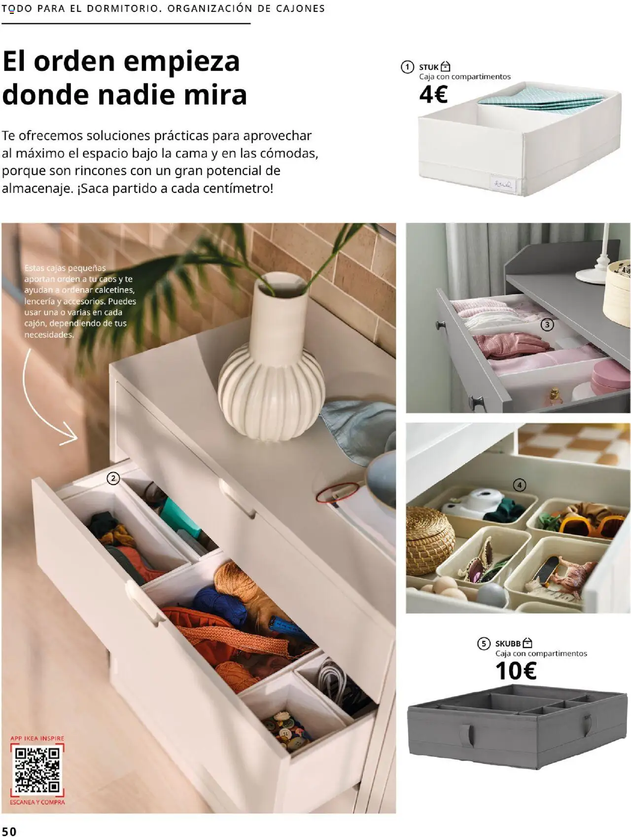 Catálogo IKEA Accesorios y decoración │ válido desde el 25.09.2025 | Página: 50 | Productos: Té, Cama, Caja
