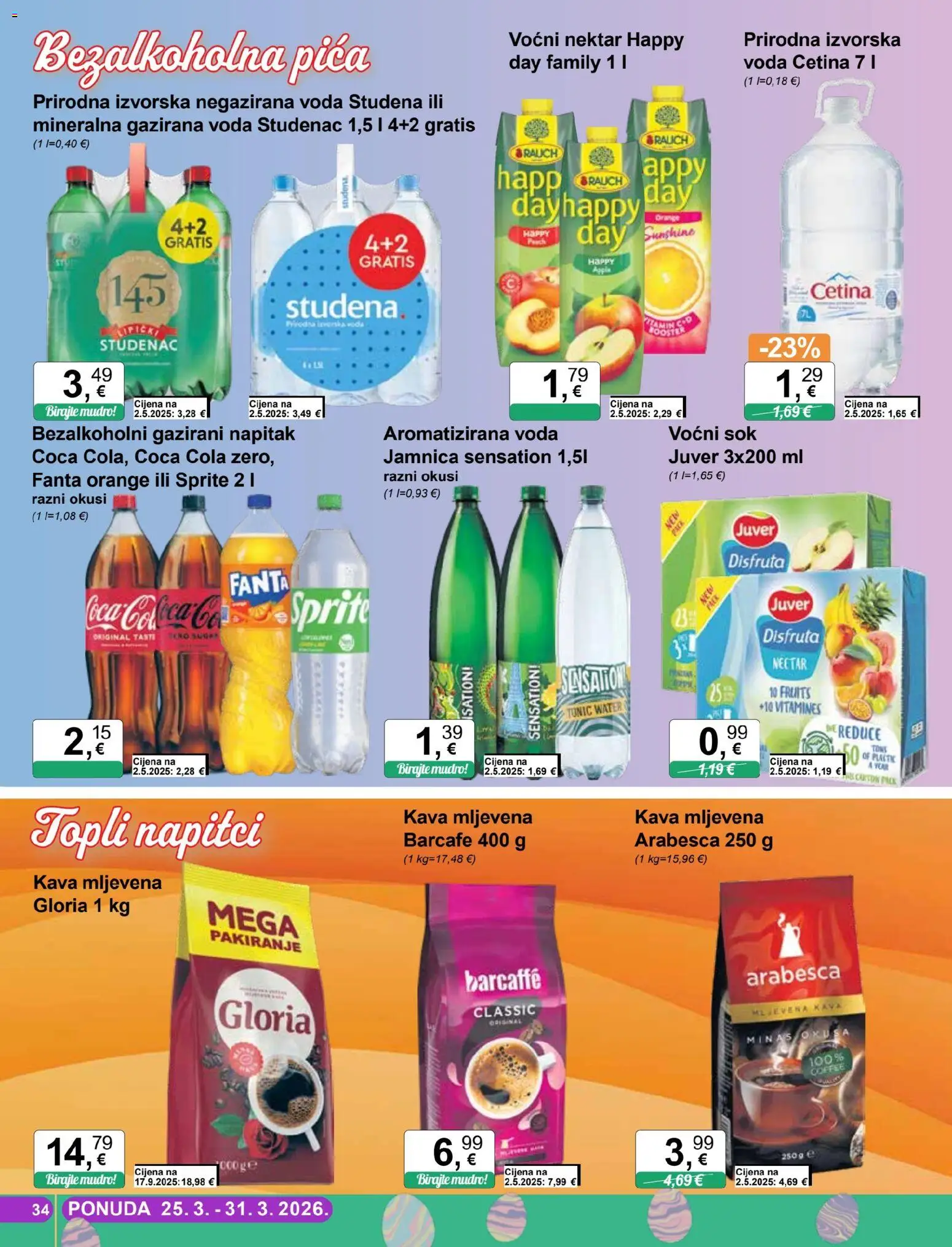 KTC katalog | vrijedi od 25.03.2026 | Stranica: 34 | Proizvodi: Fanta, Pica, Sok, Barcaffe