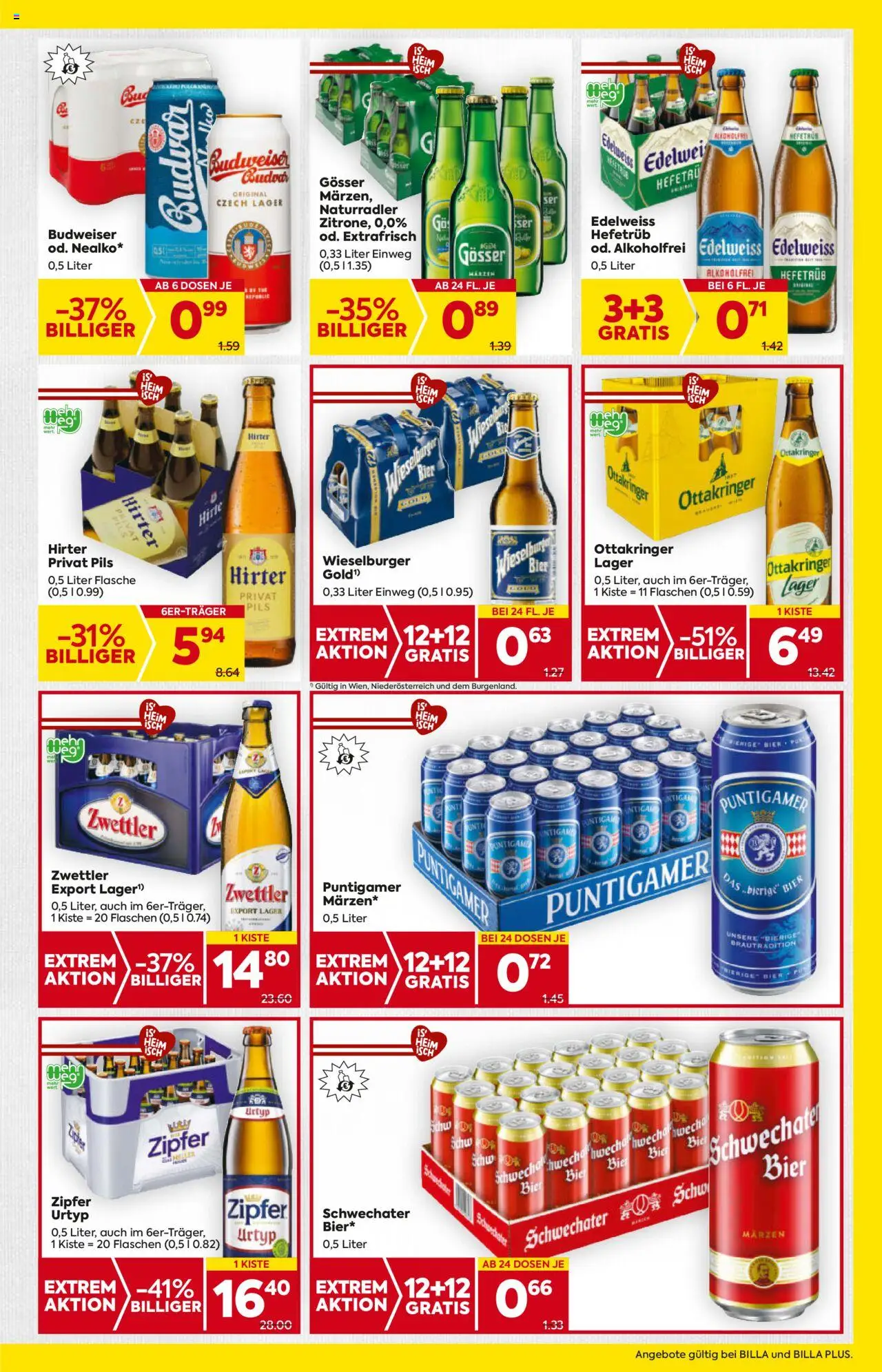 Billa AT akciós ujság - amely érvényes a következő dátumtól: 31.07.2025 | Oldal: 17 | Termékek: Budweiser, Gösser