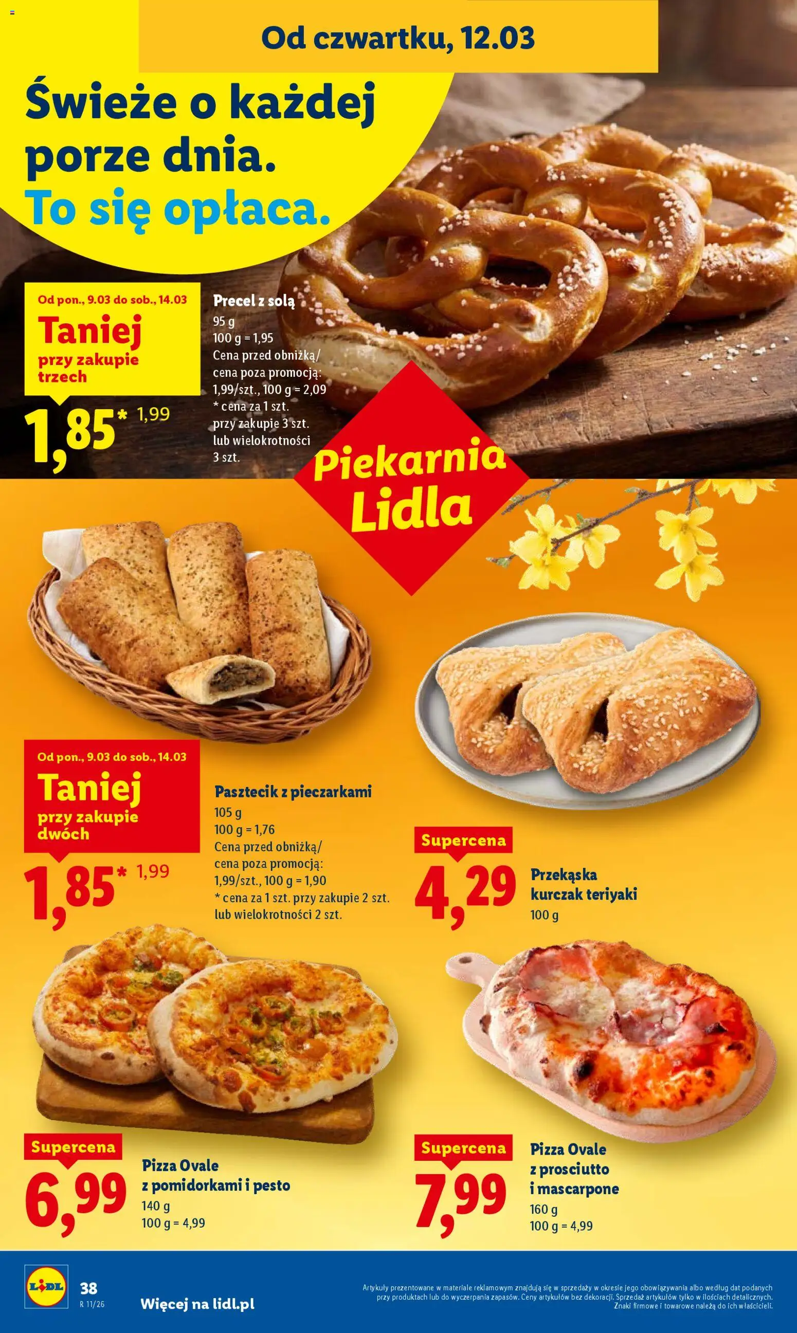 Lidl Polsko leták od 12.03.2026 | Strana: 40 | Produkty: Pizza, Prosciutto, Pesto, Mascarpone
