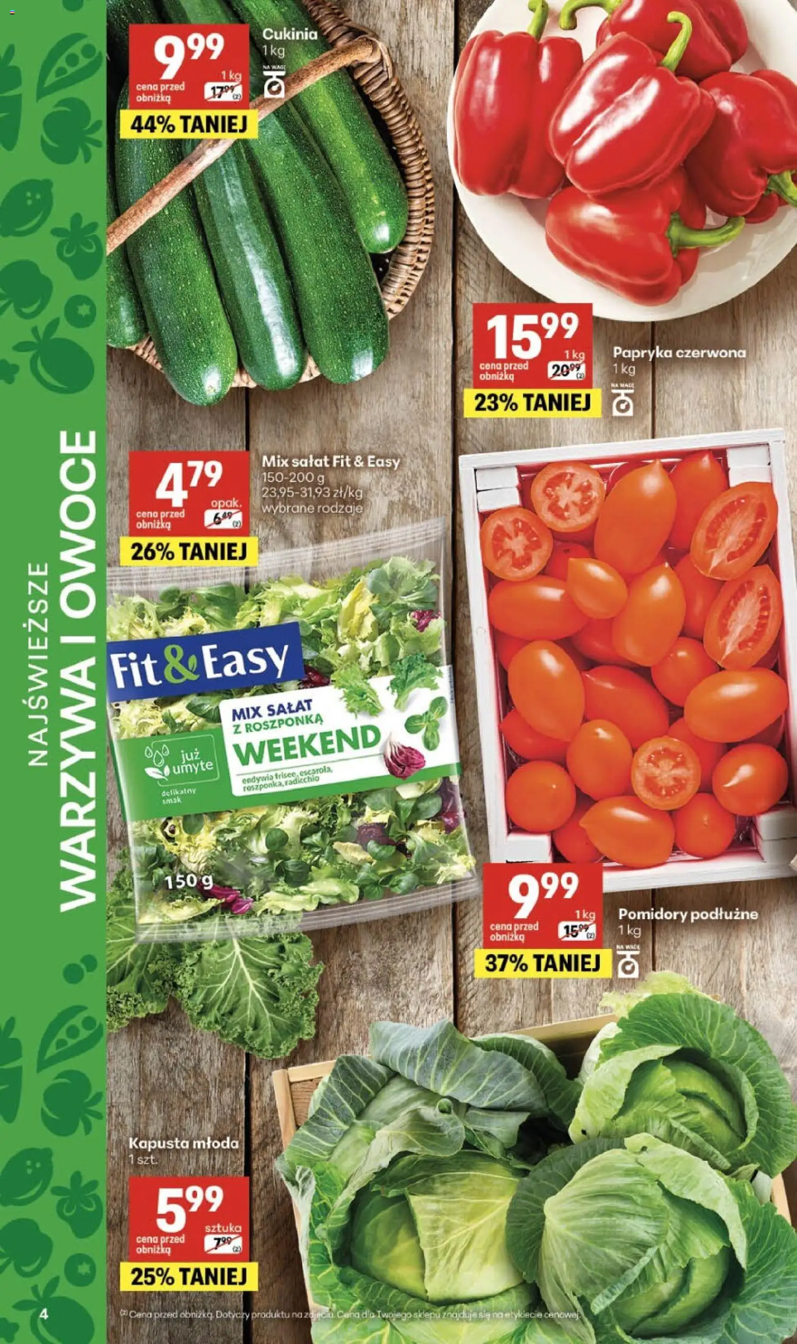 Delikatesy Centrum Gazetka od 26.02.2026 | Strona: 4 | Produkty: Papryka, Mix sałat, Papryka czerwona, Pomidory