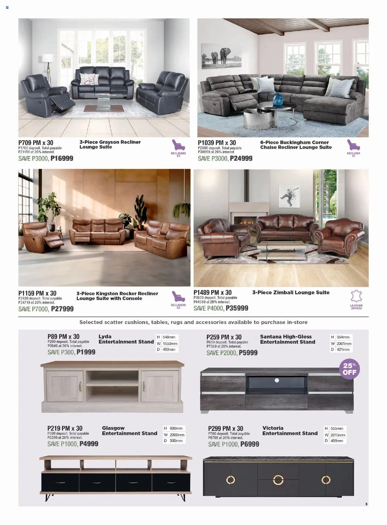 House and Home - Botswana Catalogue │ valid from 18.08.2025 | Page: 5 | Products: Lounge suite, Chaise