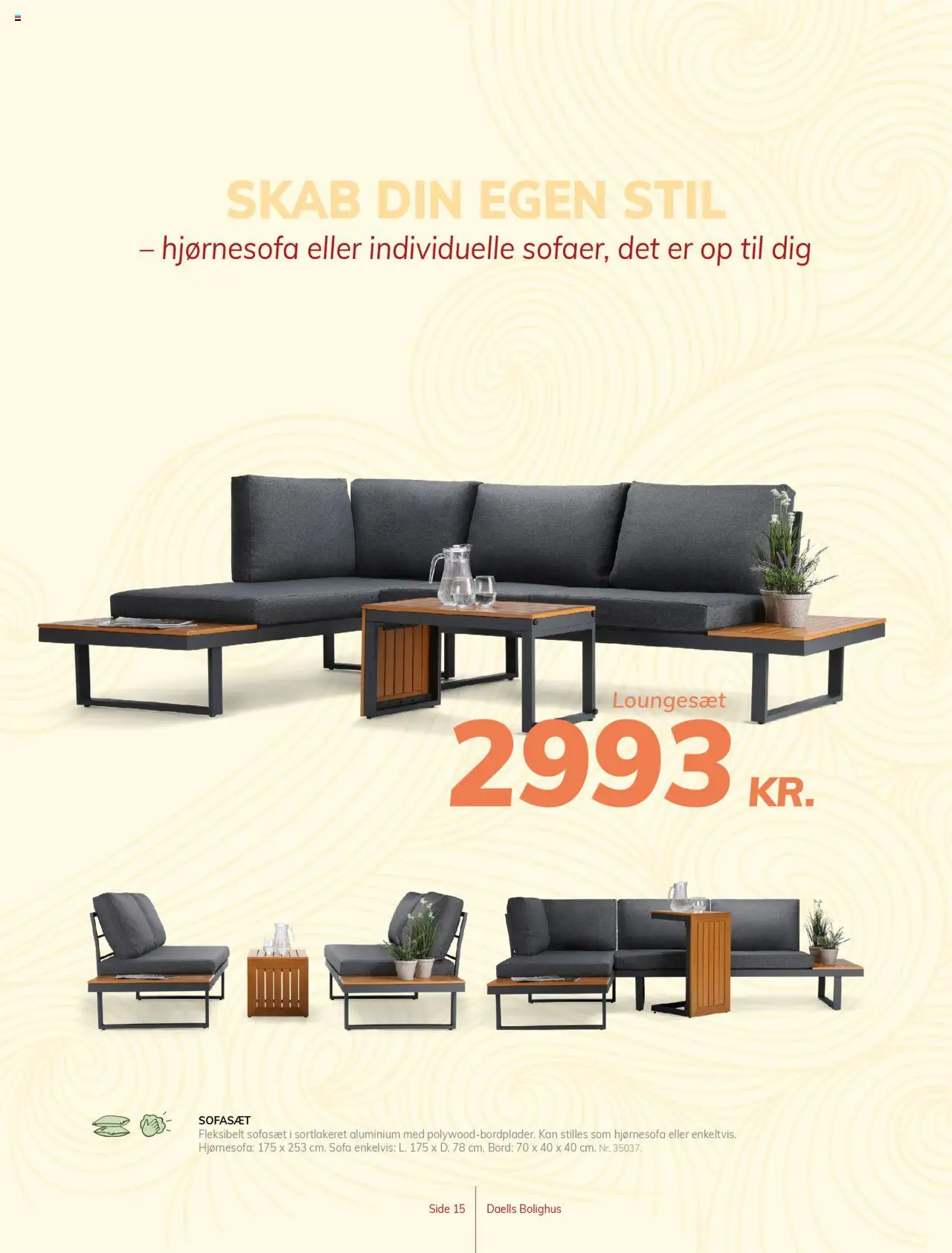 Daells Bolighus tilbudsavis – gyldig fra 26.05.2025 | Side: 15 | Produkter: Sofa, Skab, Hjørnesofa, Søm