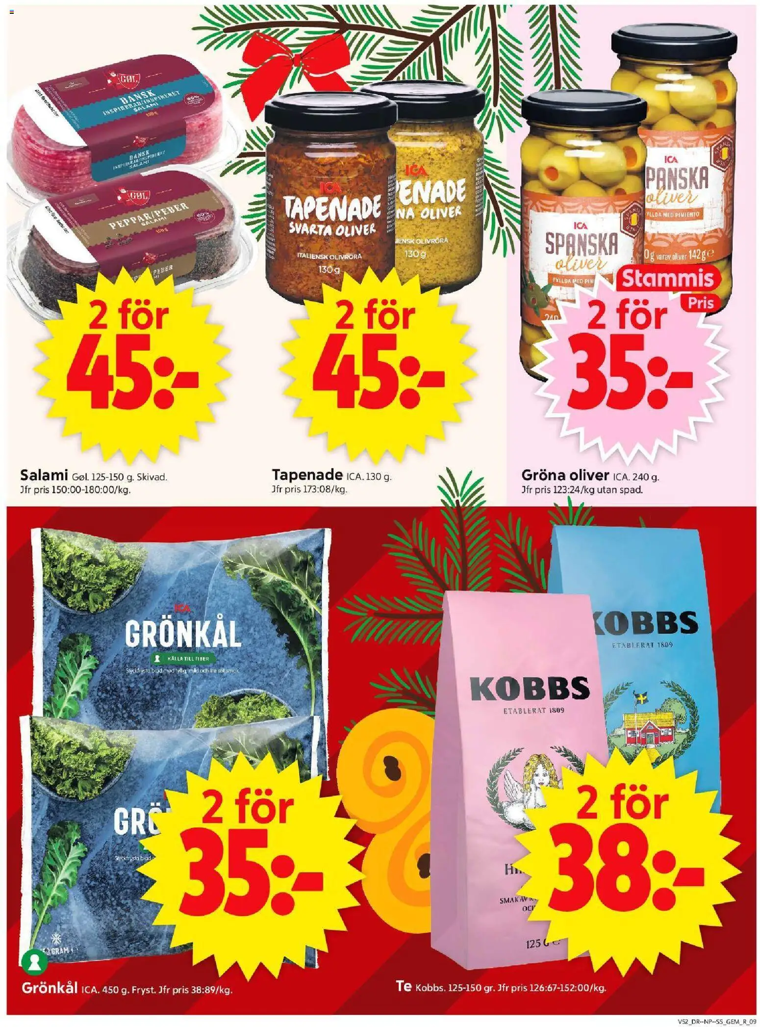 ICA Supermarket reklamblad aktuell från 22.12.2025 | Sida: 11 | Produkter: Gem, Tapenade, Salami, Te