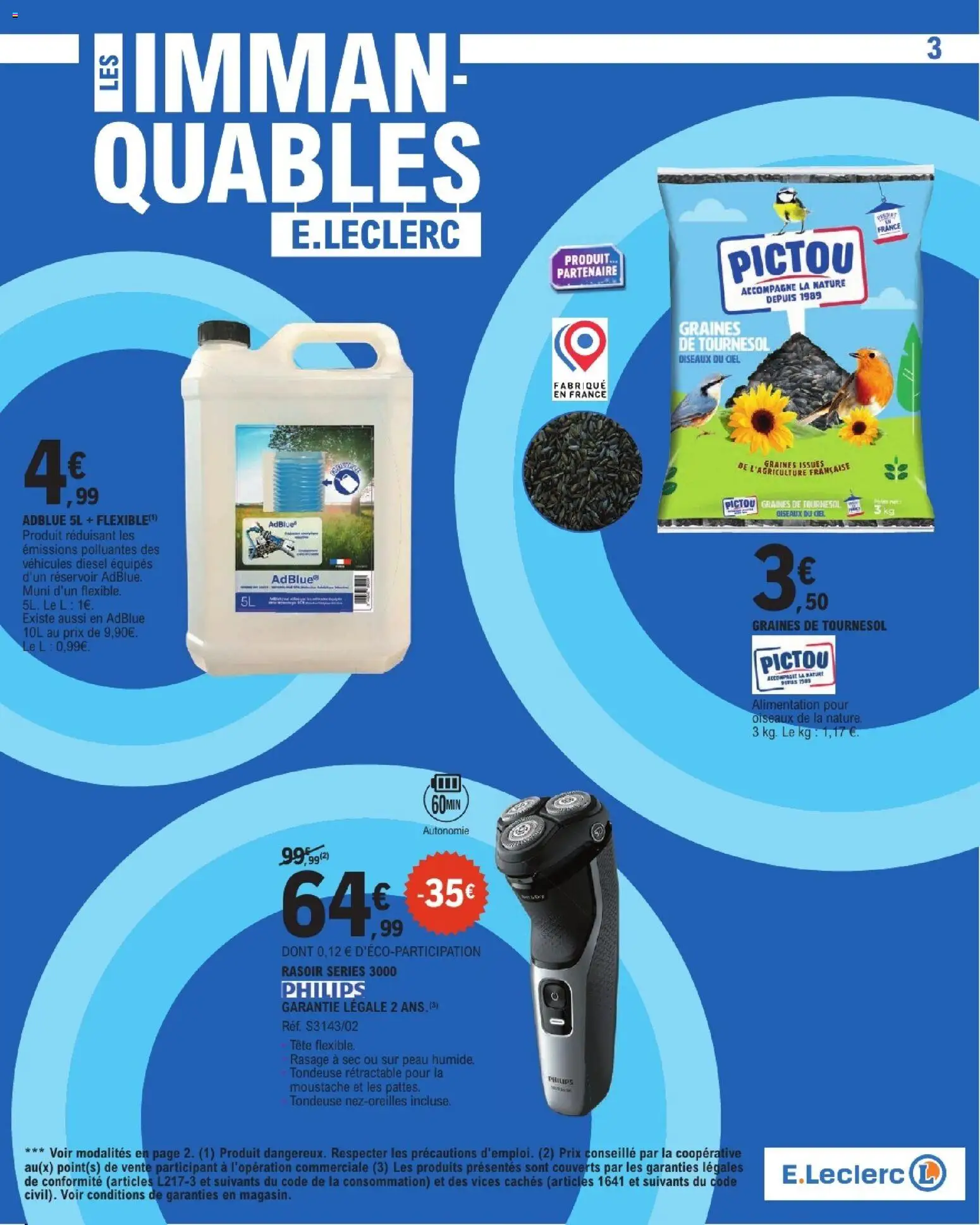 {H1} | Page: 3 | Produits: Rasoir, Tondeuse, AdBlue