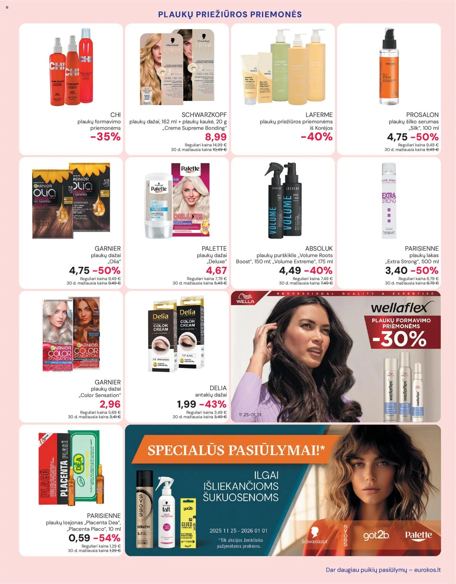 Eurokos akcijos nuo 25.11.2025 | Puslapis: 13 | Prekių: Plaukų dažai