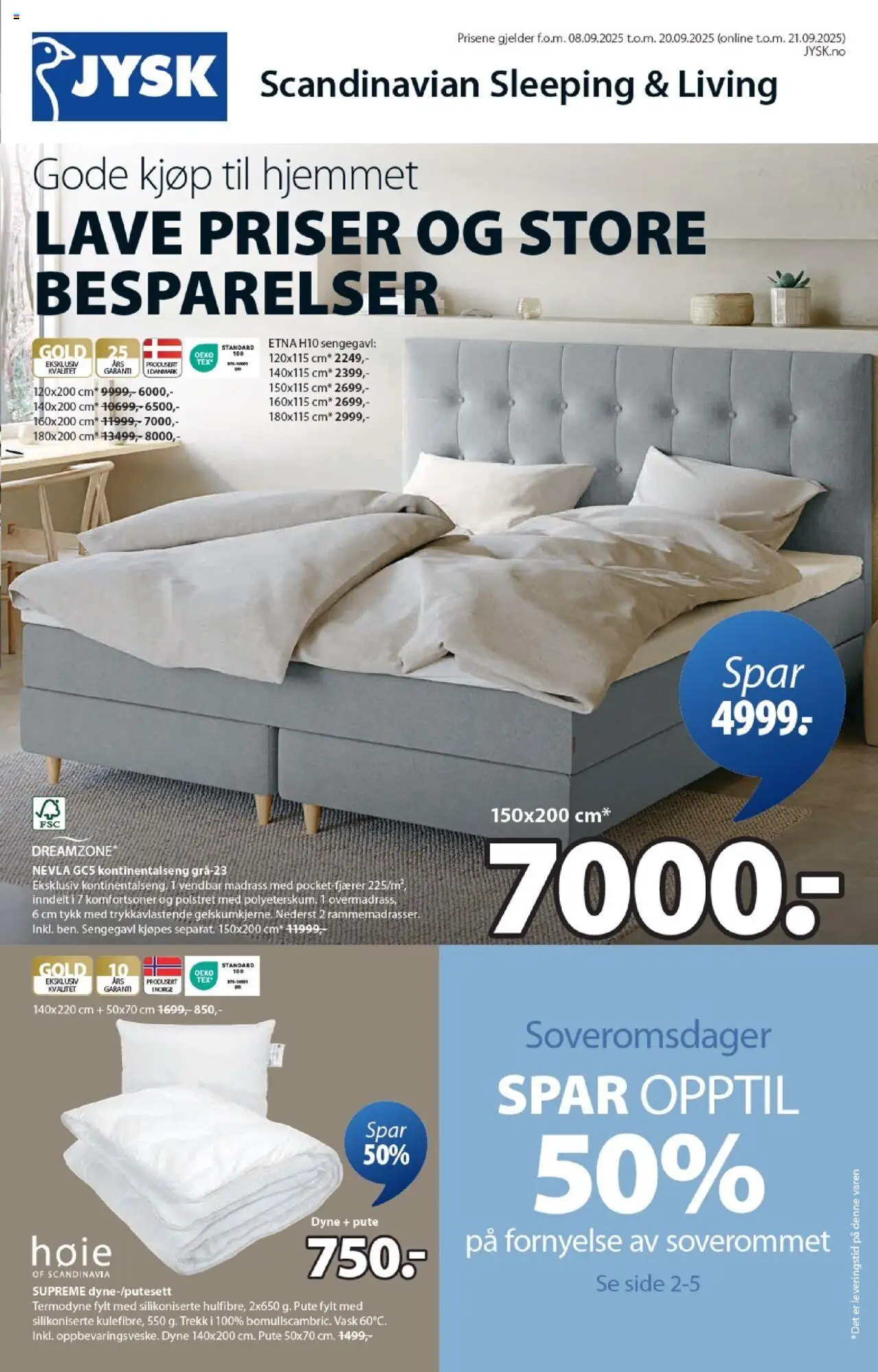  | Side: 1 | Produkter: Dyne, Vask, Kontinentalseng, Суміш дитяча