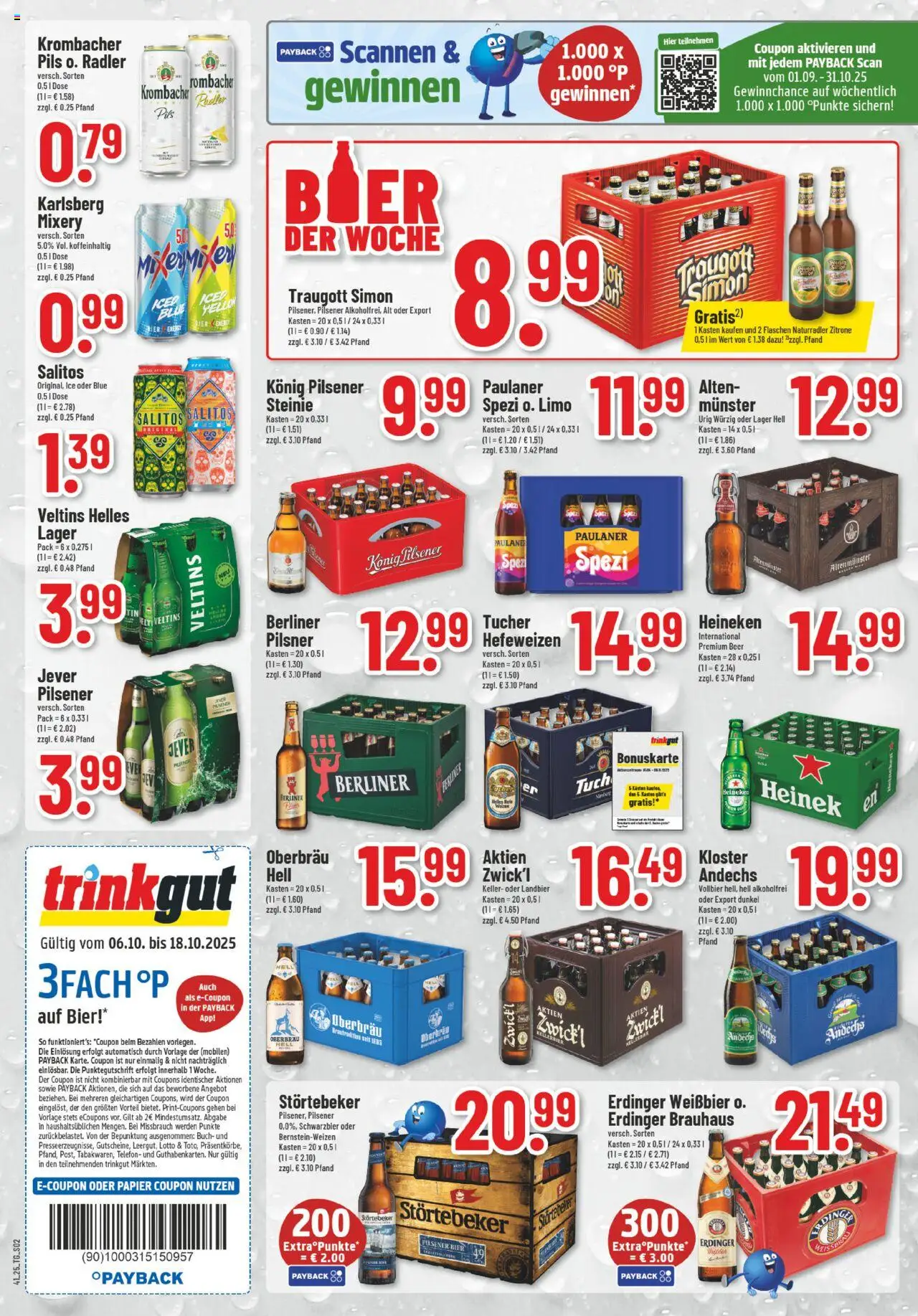 Trinkgut Prospekt – gültig ab 06.10.2025 | Seite: 2 | Produkte: Heineken, Zitrone, Mixery, Veltins