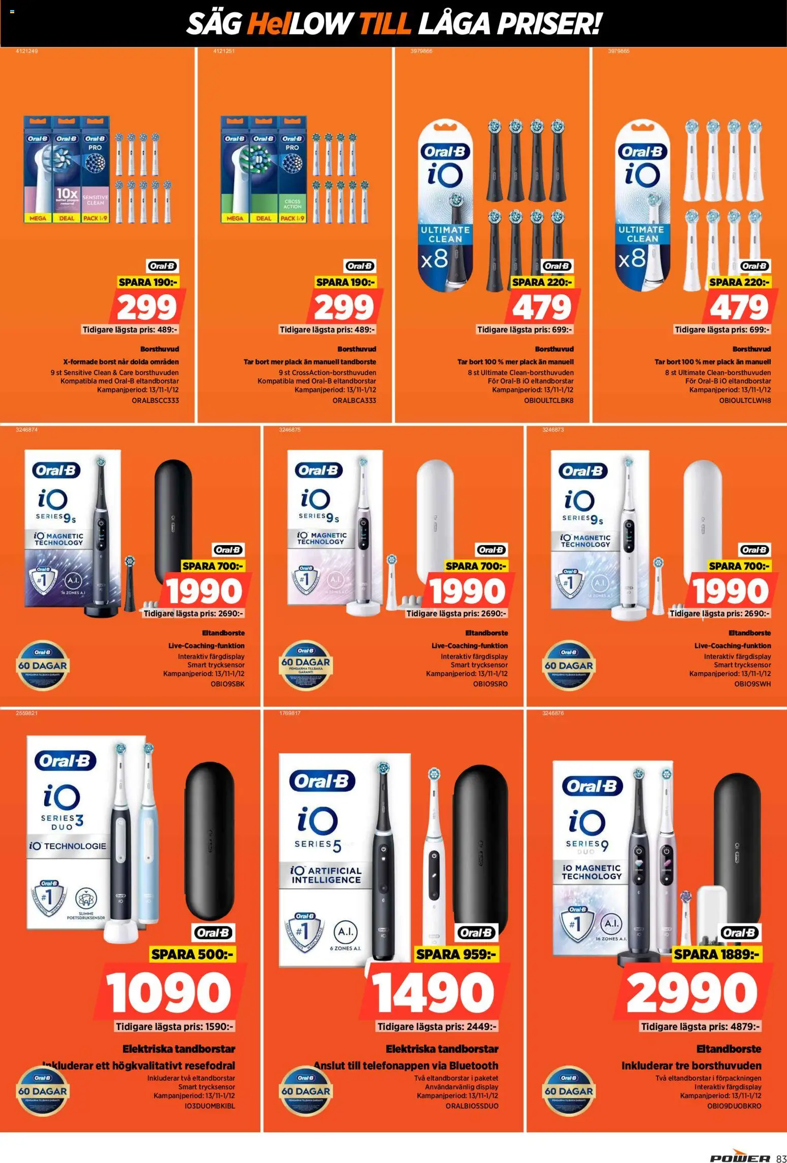 Power reklamblad aktuell från 17.11.2025 | Sida: 83 | Produkter: Eltandborste, Såg, Tandborste