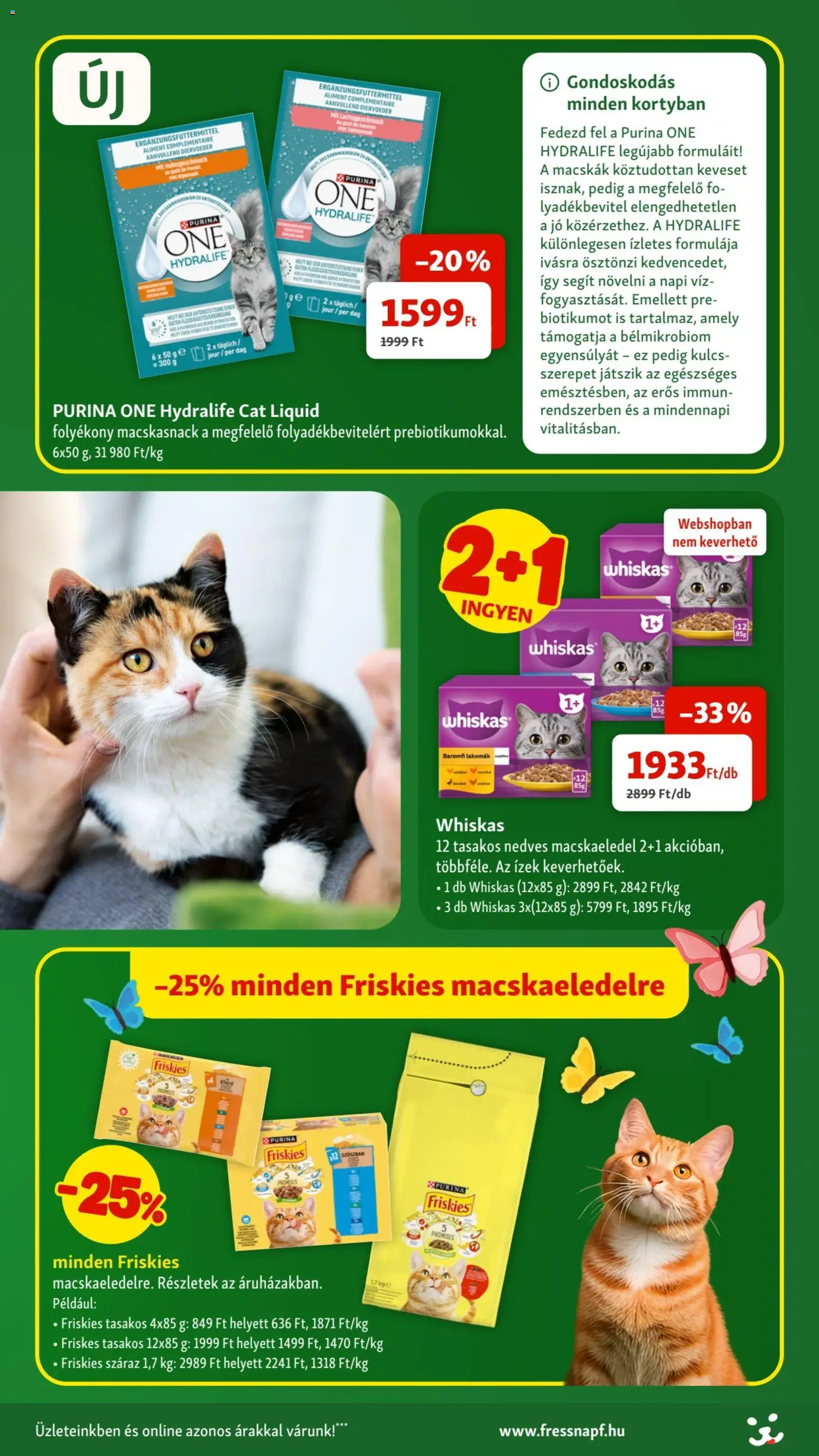 Fressnapf akciós ujság - amely érvényes a következő dátumtól: 05.03.2026 | Oldal: 9 | Termékek: Macskaeledel, Purina one, Whiskas