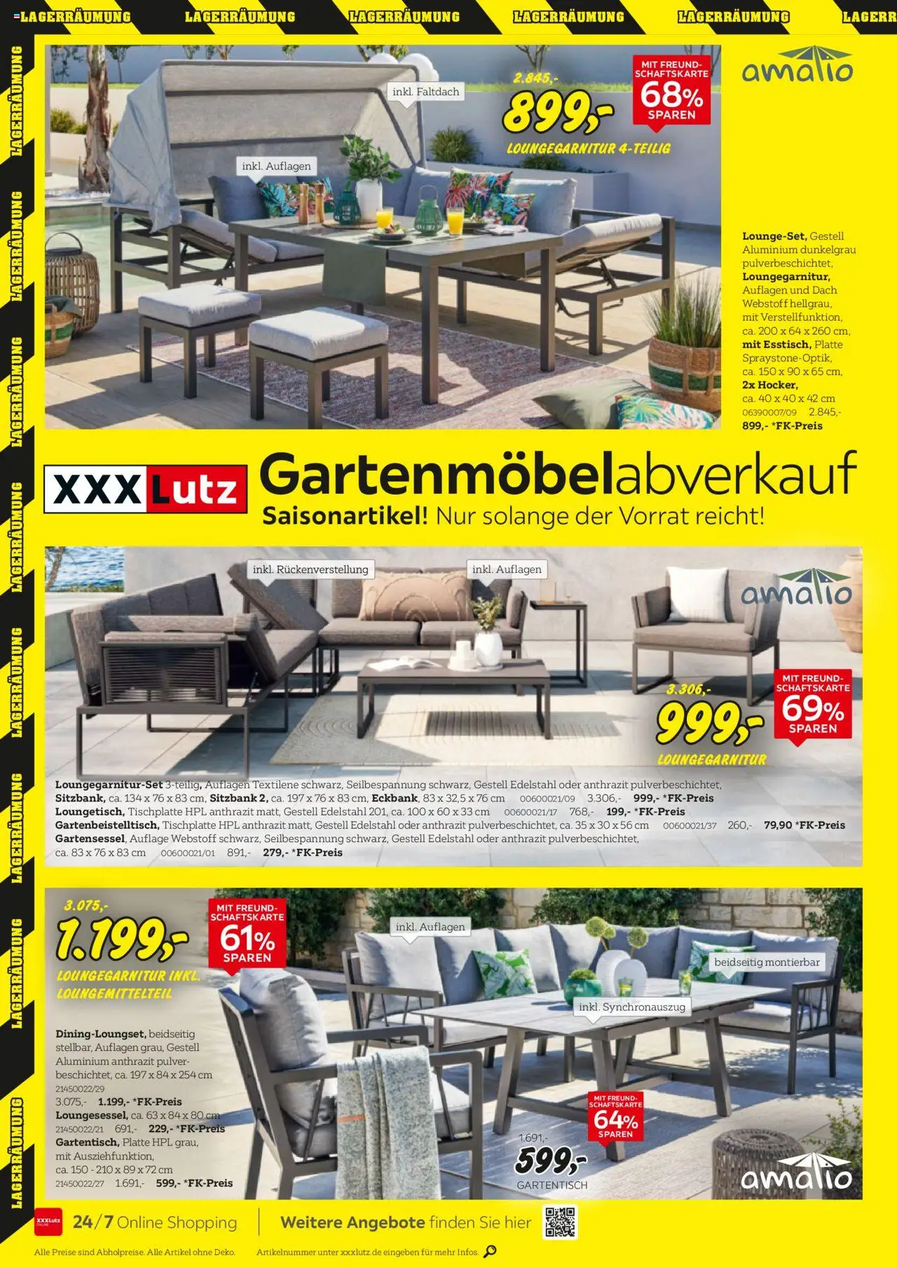 XXXL Lutz Gartenmöbelabverkauf - gültig ab dem 04.08.2025 | Seite: 6 | Produkte: Sitzbank