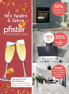 Pfister Aktionen 5 Jahre Küchenstudio – gültig ab 11.09.2025 | Seite: 2 | Produkte: Einbauküche, Bosch, Siemens
